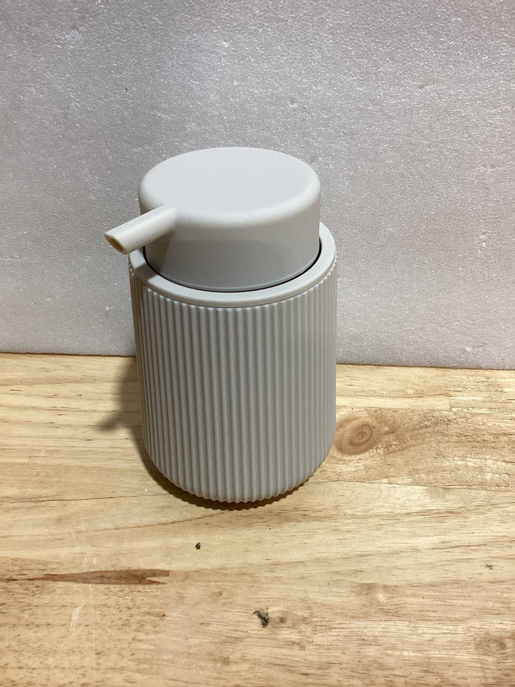 YAUKPH Dispensador de Jabón Espuma a Rayas 11oz | Bomba Antigoteo | Para Baño y Cocina | Beige