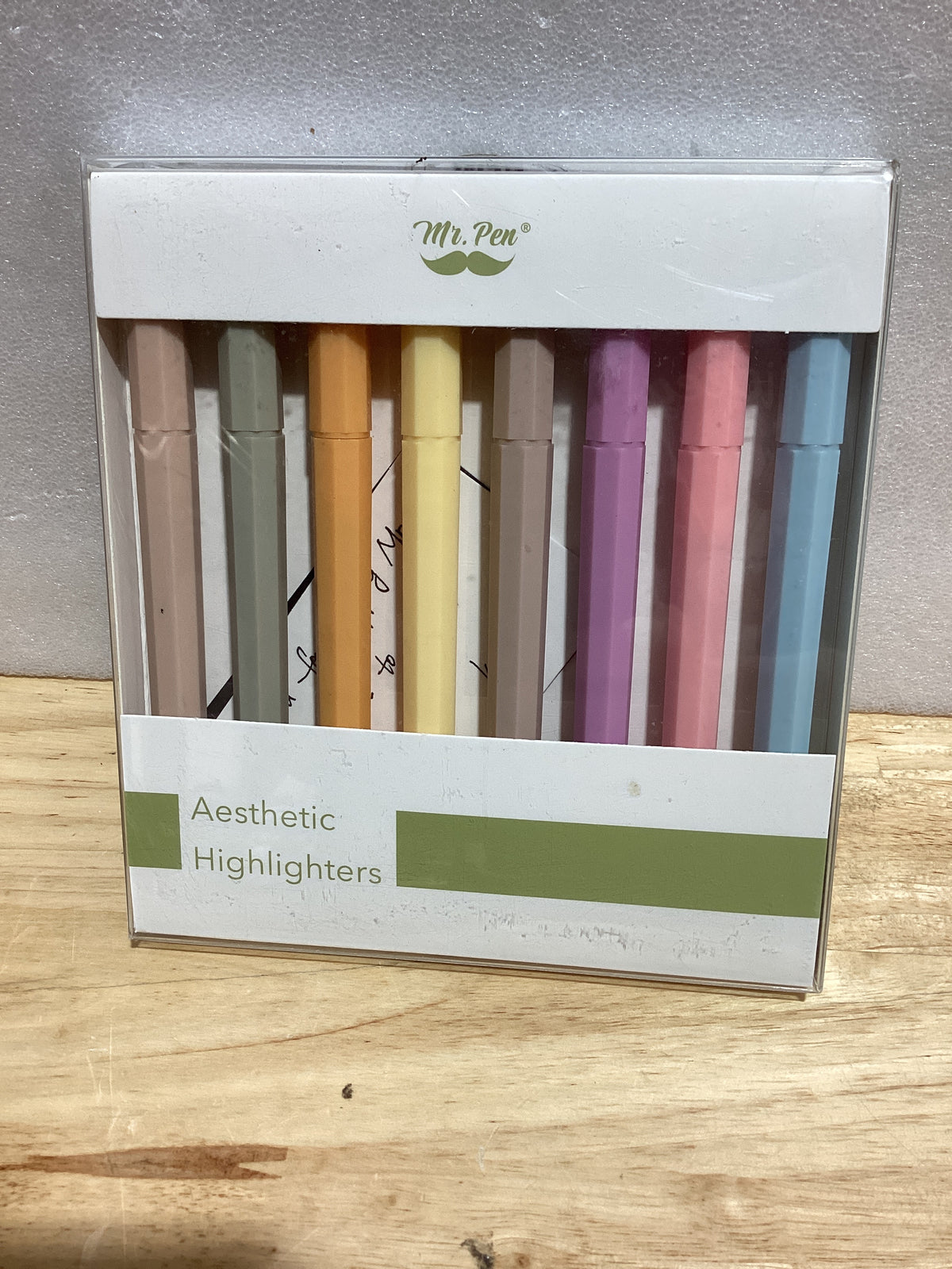Resaltadores Estéticos Mr. Pen 8 Piezas — Punta Biselada, Colores Surtidos, Sin Sangrado para Biblia
