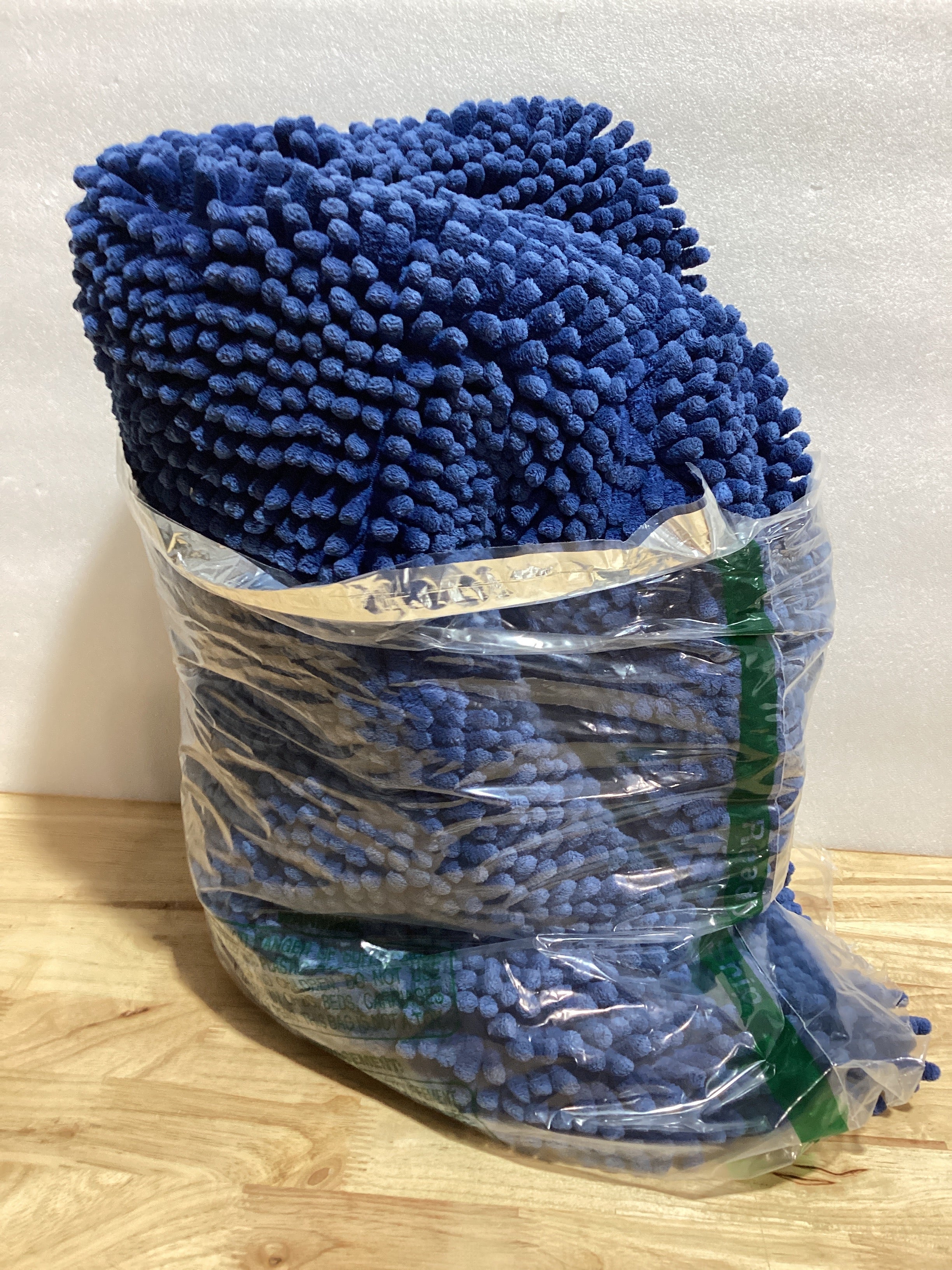 Tapete Muddy Mat® Chenille Microfibra Azul Navy — Super Absorbente, Antideslizante, Lavable | 60x150cm