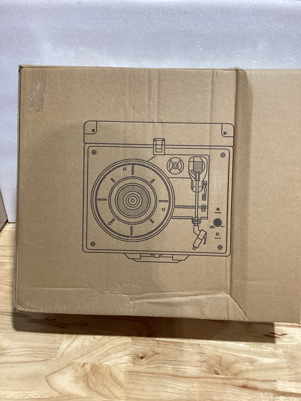 Tornamesa Portátil Bluetooth con Bocinas Integradas | 3 Velocidades | Blanco