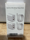 Cargador Rápido para iPhone Doble Puerto A/C – Pack de 2 con Cable USB-C a Lightning 3m