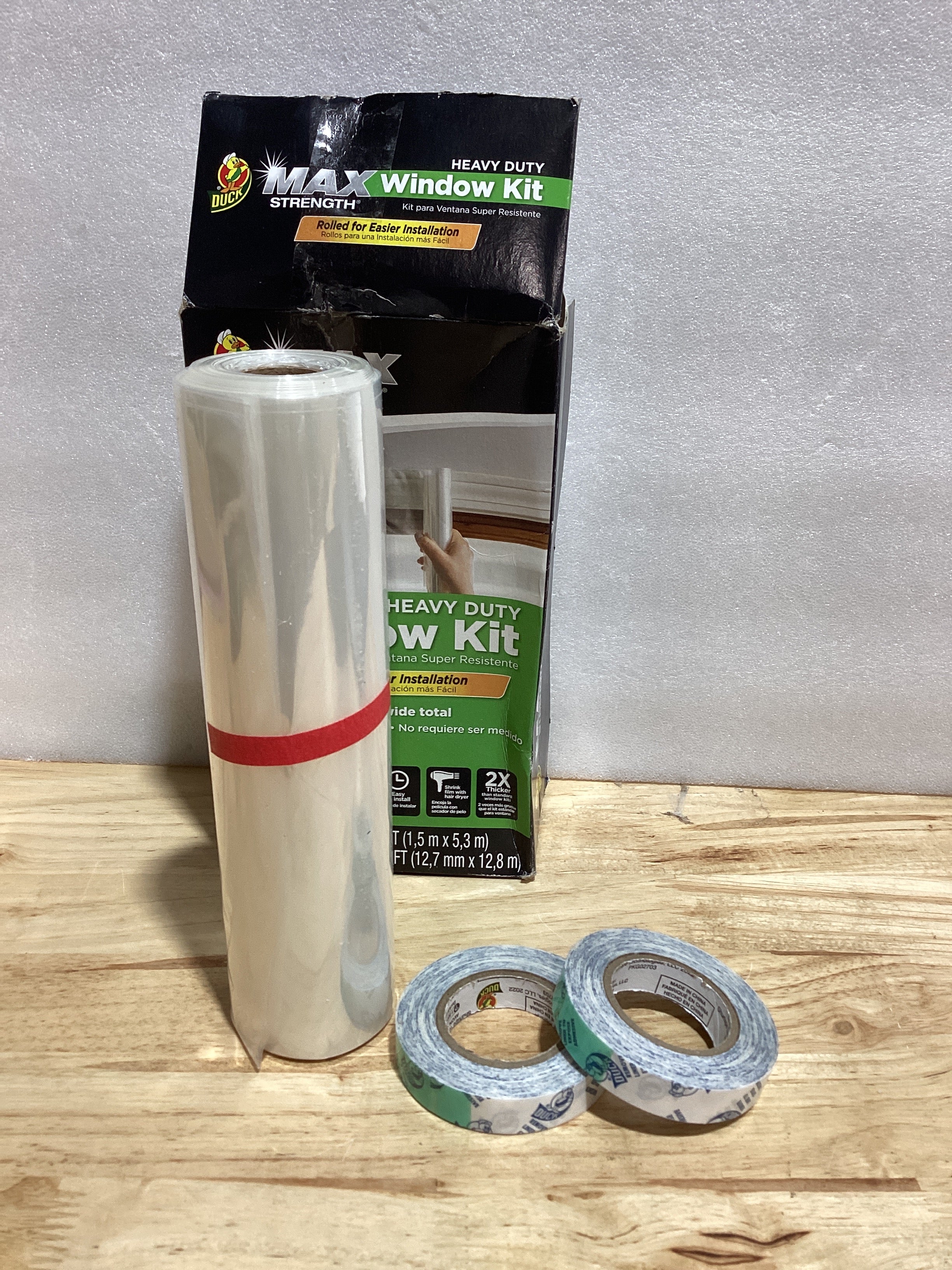 Kit de Aislamiento de Ventana Duck MAX Strength – Película Retráctil para hasta 5 Ventanas