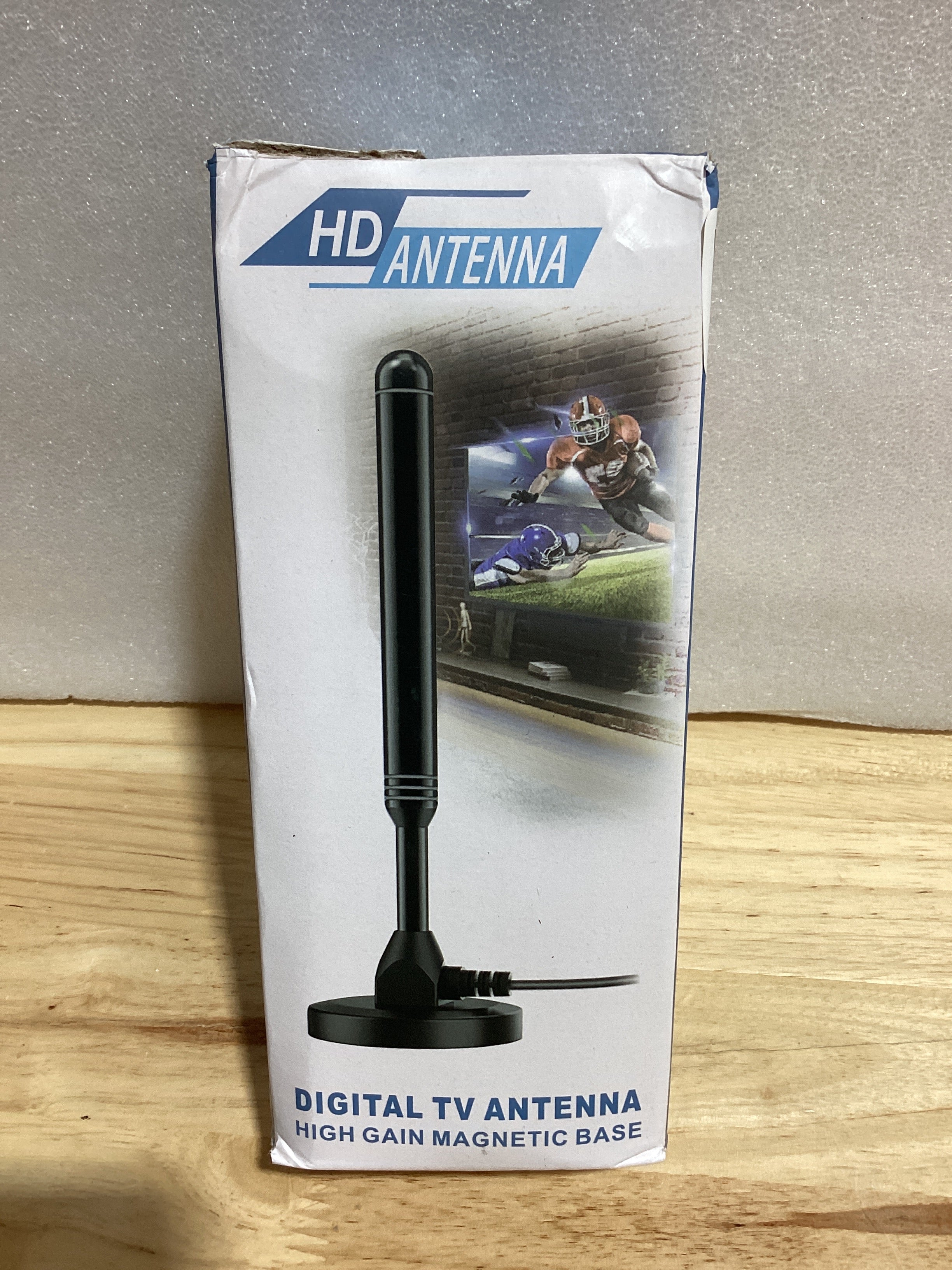 Antena de TV interior para Smart TV – Base magnética digital HDTV Aerial, compatible con todas las marcas de TV, soporta recepción 8K 4K 1080P – Diseño compacto para el hogar o RV – Cable coaxial