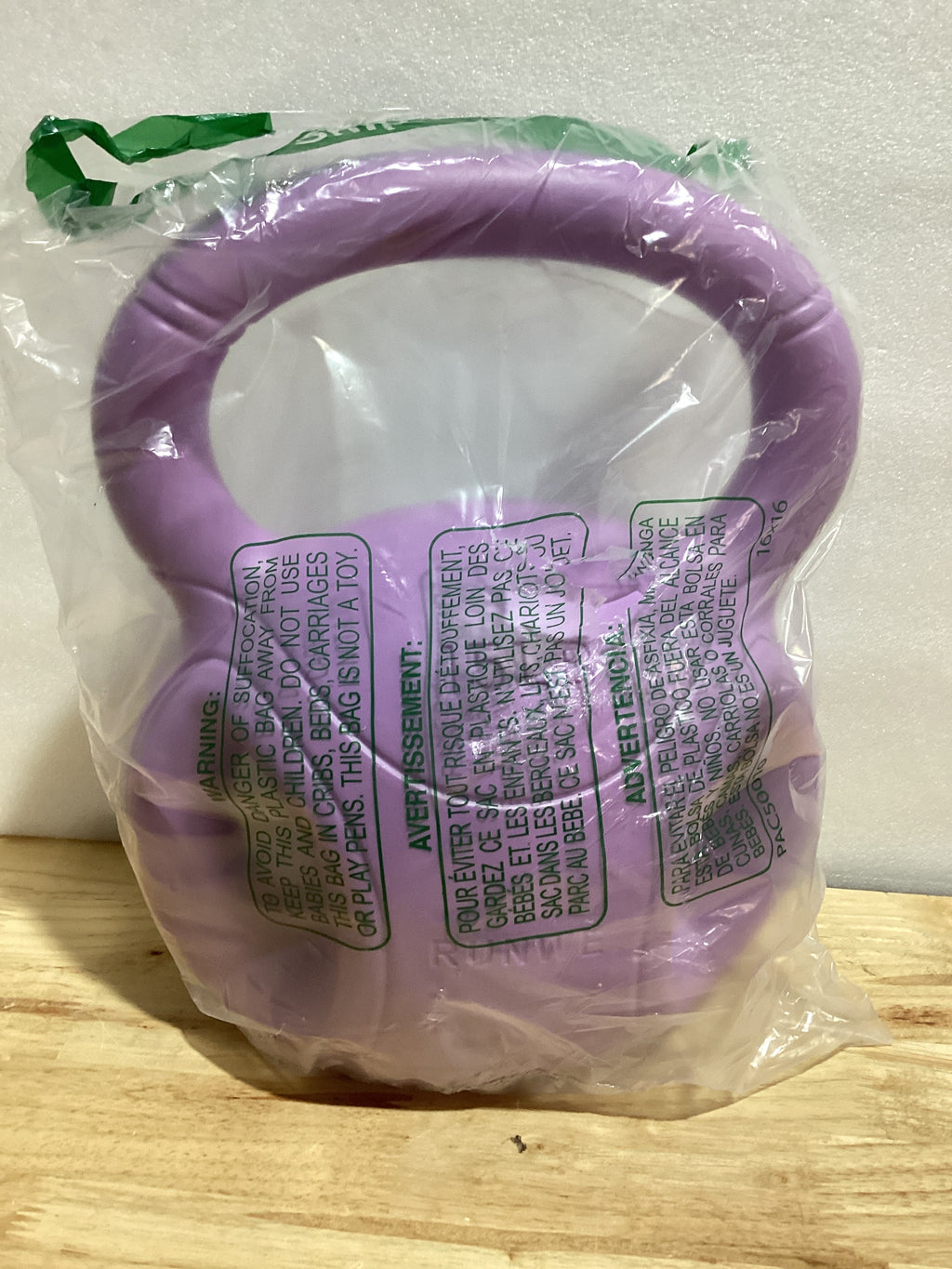 Kettlebell 15 lb con Tres Agarres — Color Púrpura, Para Mujer y Hombre, Entrenamiento en Casa y Gimnasio