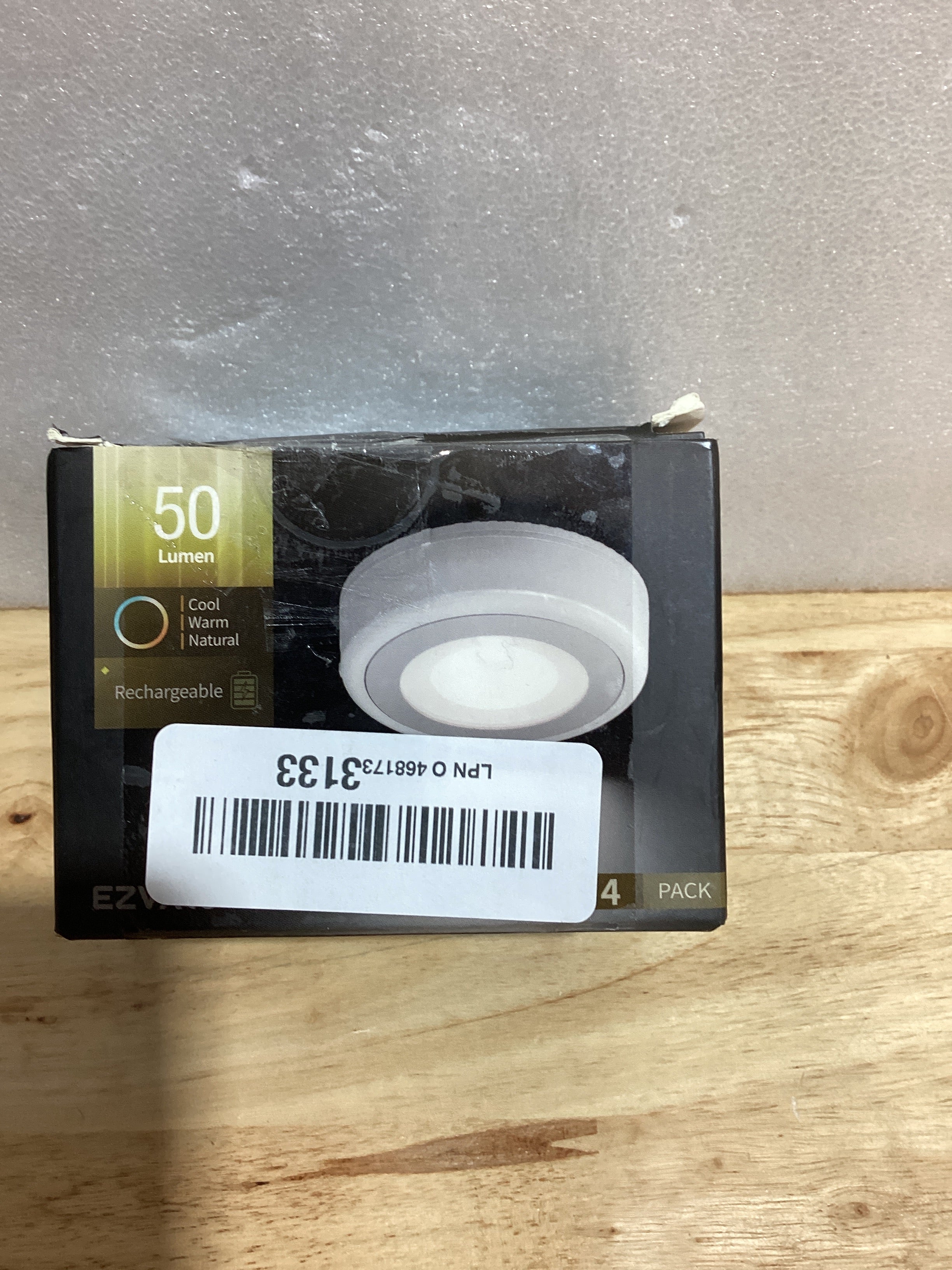 EZVALO Luces LED Puck, 50 Lúmenes, Luz Táctil, Mini Luz de Toque de 2.5'', Lámpara de Toque Recargable Adhesiva, 3 Temperaturas de Color, Luces Inalámbricas Bajo Gabinete, Ideal para Cocina, Closet