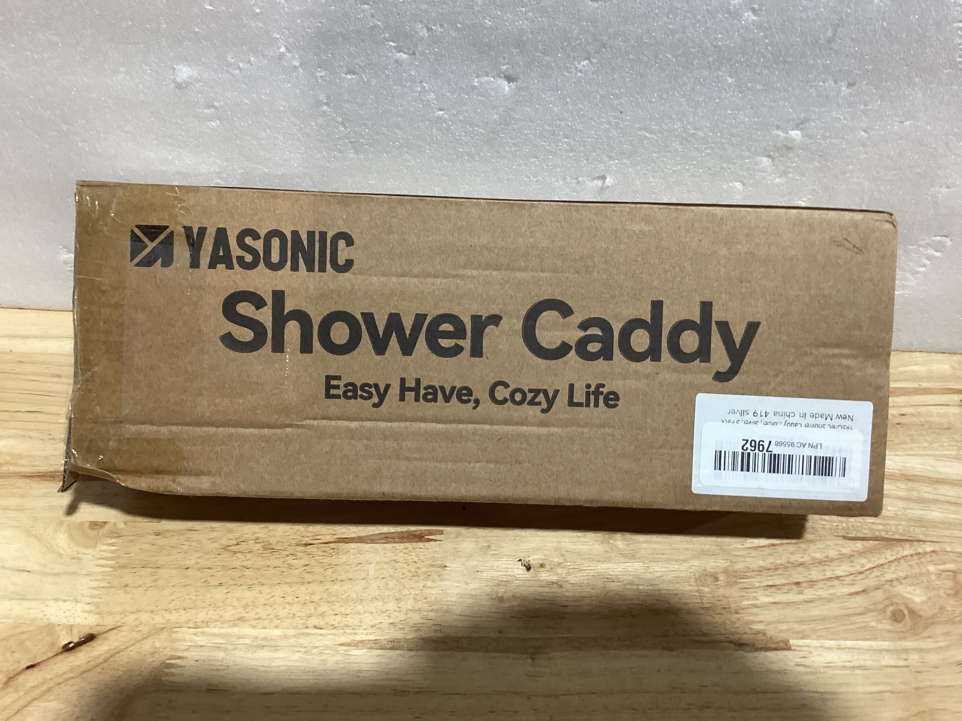 YASONIC - Organizador de ducha con adhesivo, organizador de ducha a prueba de óxido con soporte para jabón, estantes de ducha de gran capacidad para ducha interior, organizadores de baño sin perforaciones