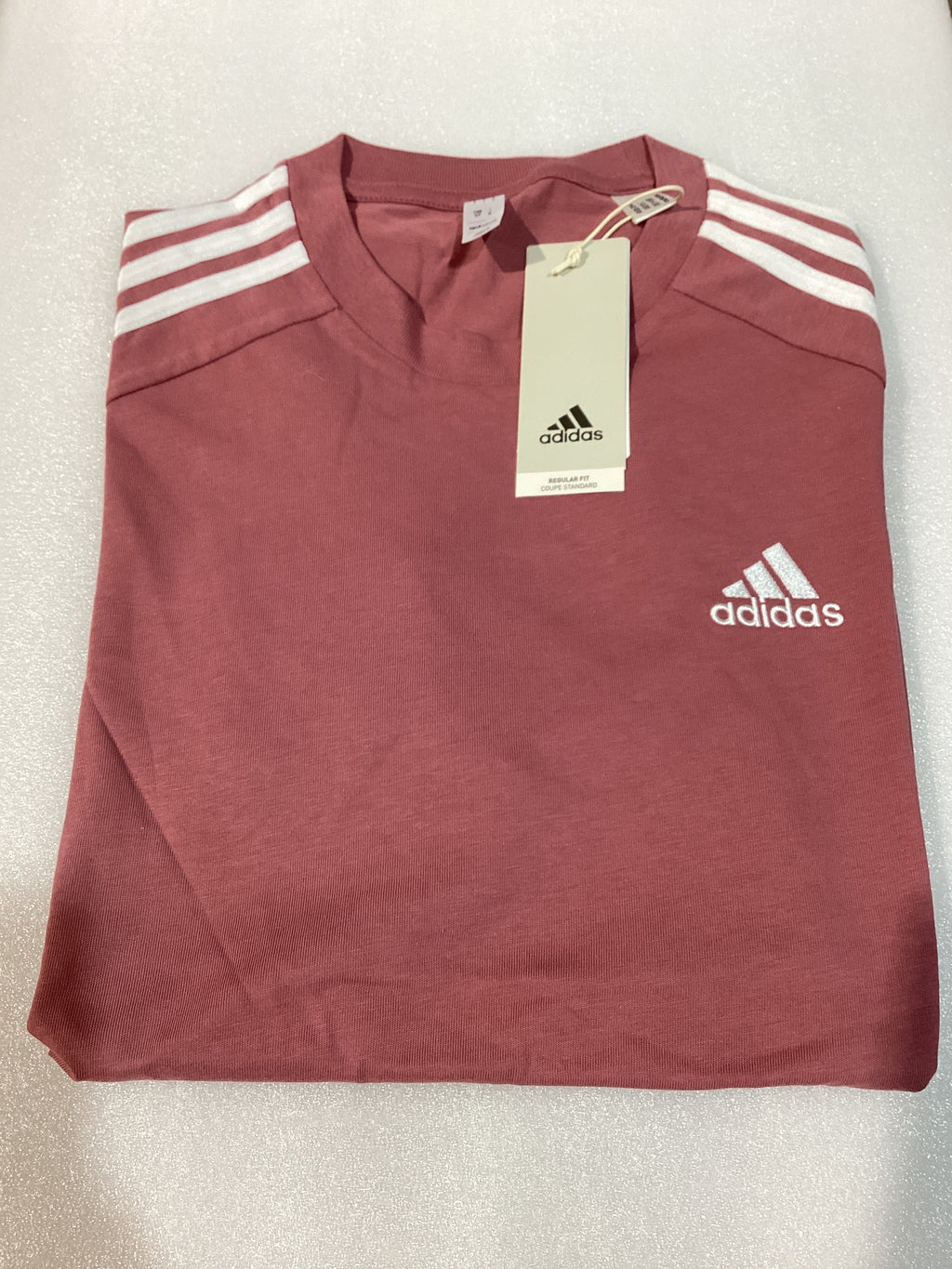 Camiseta Adidas Essentials Manga Corta para Hombre – Talla S, Color Rosa
