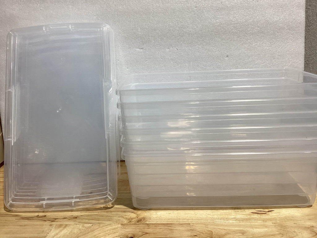 Novelinks Cajas de Almacenamiento Transparentes 6 Qt con Tapa | Apilables | Pack 6 Unidades | Organizador Hogar y Manualidades