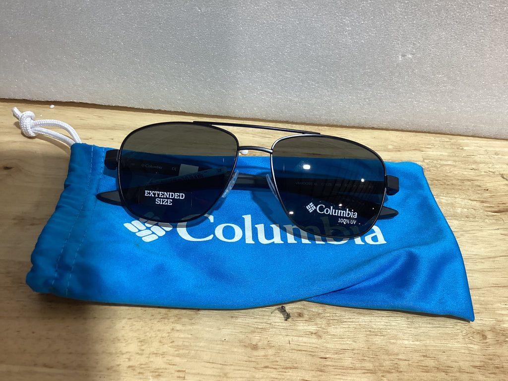 Columbia Vamoose XL - Gafas de sol de aviador no polarizadas para hombre, color negro, 2.362 in, negro satinado/humo