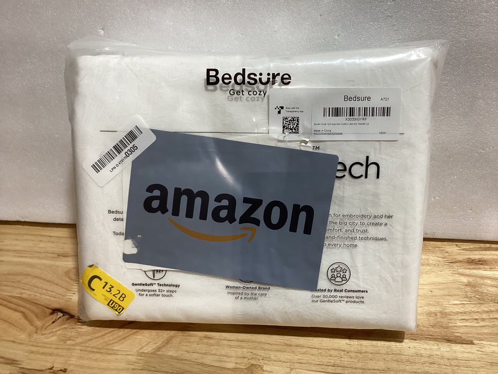 Funda Nórdica Bedsure Blanca King Size — Set de 3 Piezas con 2 Fundas de Almohada y Cierre con Cremallera