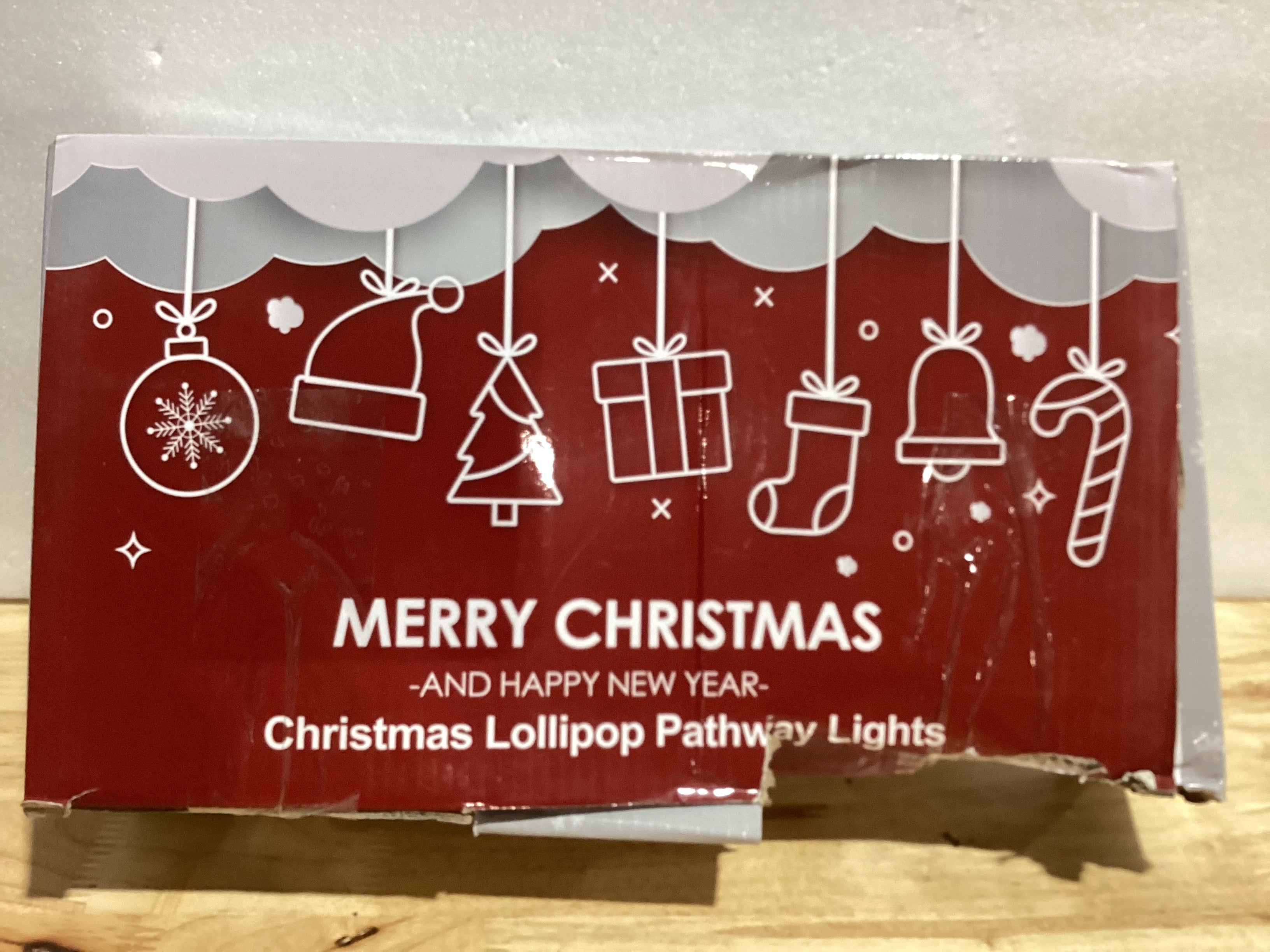Luces Solares Navideñas BRIGHTDECK Lollipop — Pack de 5 LED con 8 Modos de Iluminación, Color Rojo