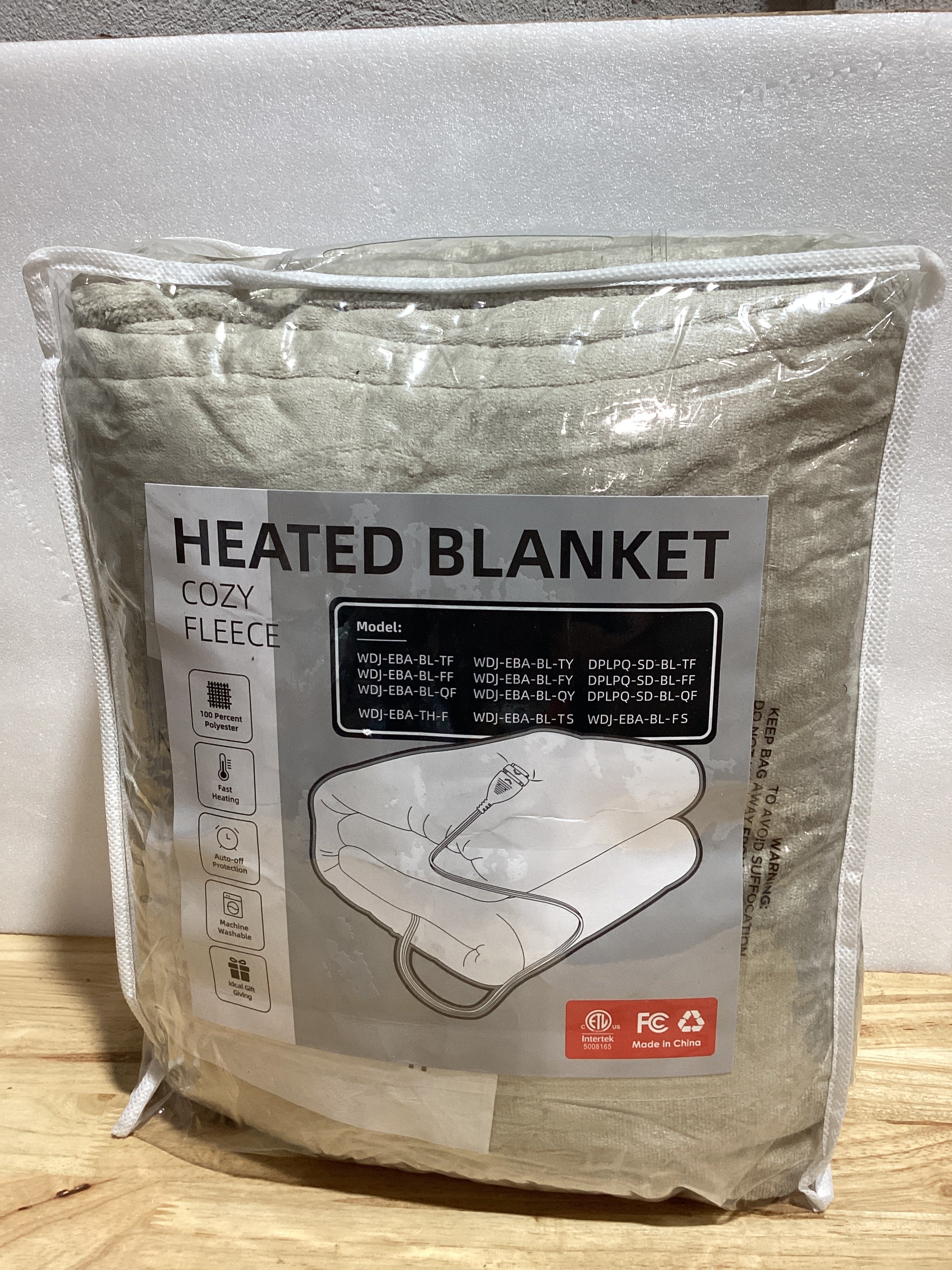 Cobija Eléctrica LaffyLo Tamaño Full 72"x84" – Franela Suave Transpirable, 4 Niveles de Calor, Apagado Automático 10H, Lavable a Máquina, Café Claro
