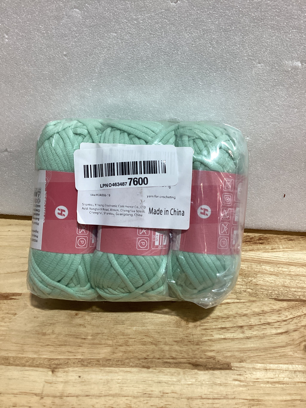 Hilo para Crochet y Tejido | Rosa y Verde | Algodón-Nylon | Peso Worsted #4 | Para Principiantes