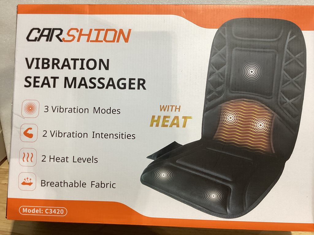 Cojín Masajeador con Calor Mynt – 5 Motores de Vibración, Masaje de Espalda y Asiento con Calefacción