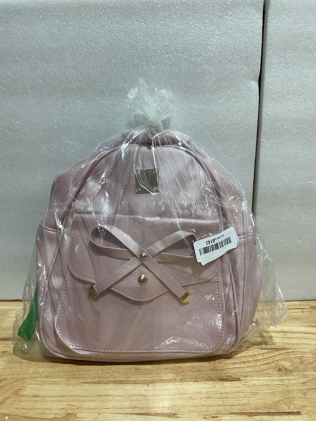 Set de Mochila de Cuero con Moño IHAYNER para Mujer — 3 Piezas Color Rosa