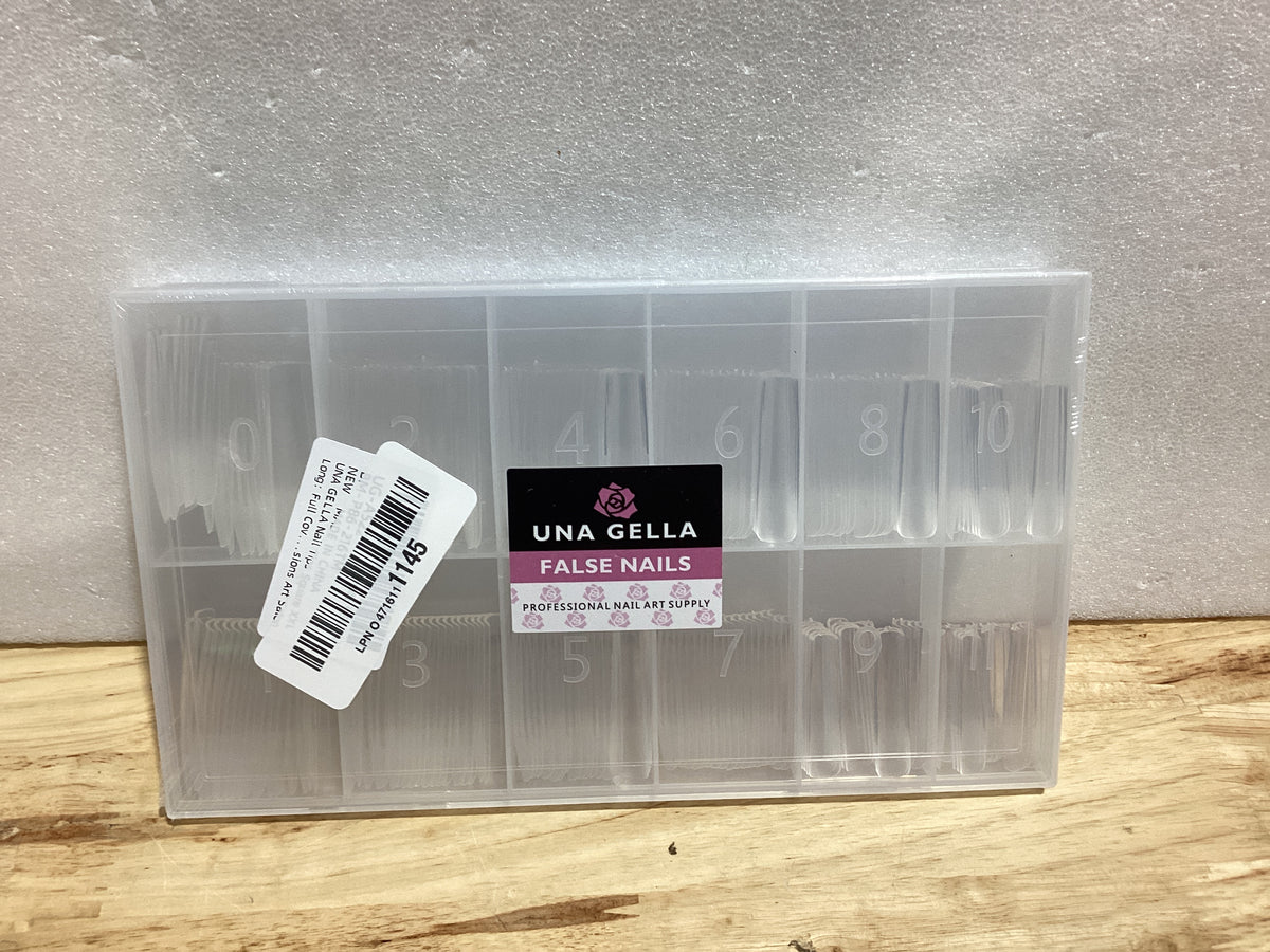 Tips para Uñas Cuadradas XXL UNA GELLA — 216 Piezas, 12 Tallas, Gel Sin Curva C para Press On y Extensiones