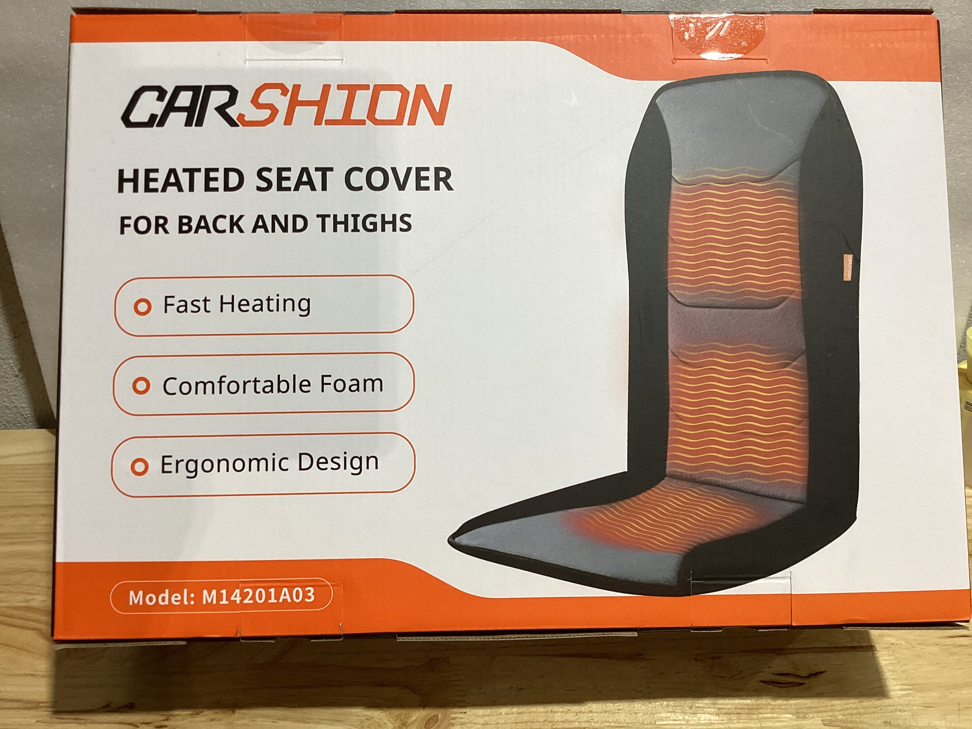 CARSHION Funda de Asiento Calefactada 22" – Calentador de Asiento de Auto Tamaño Grande