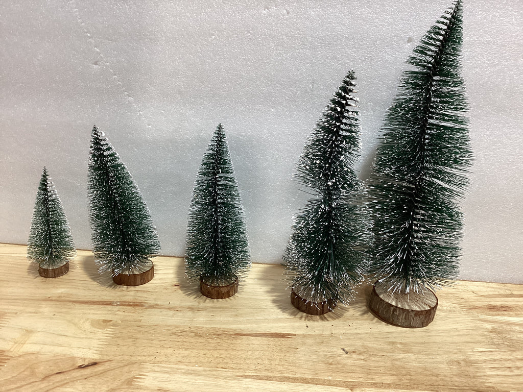 Árbol de Navidad en miniatura de escritorio para árbol de Navidad, decoración de árbol de Navidad (verde, 4 unidades)