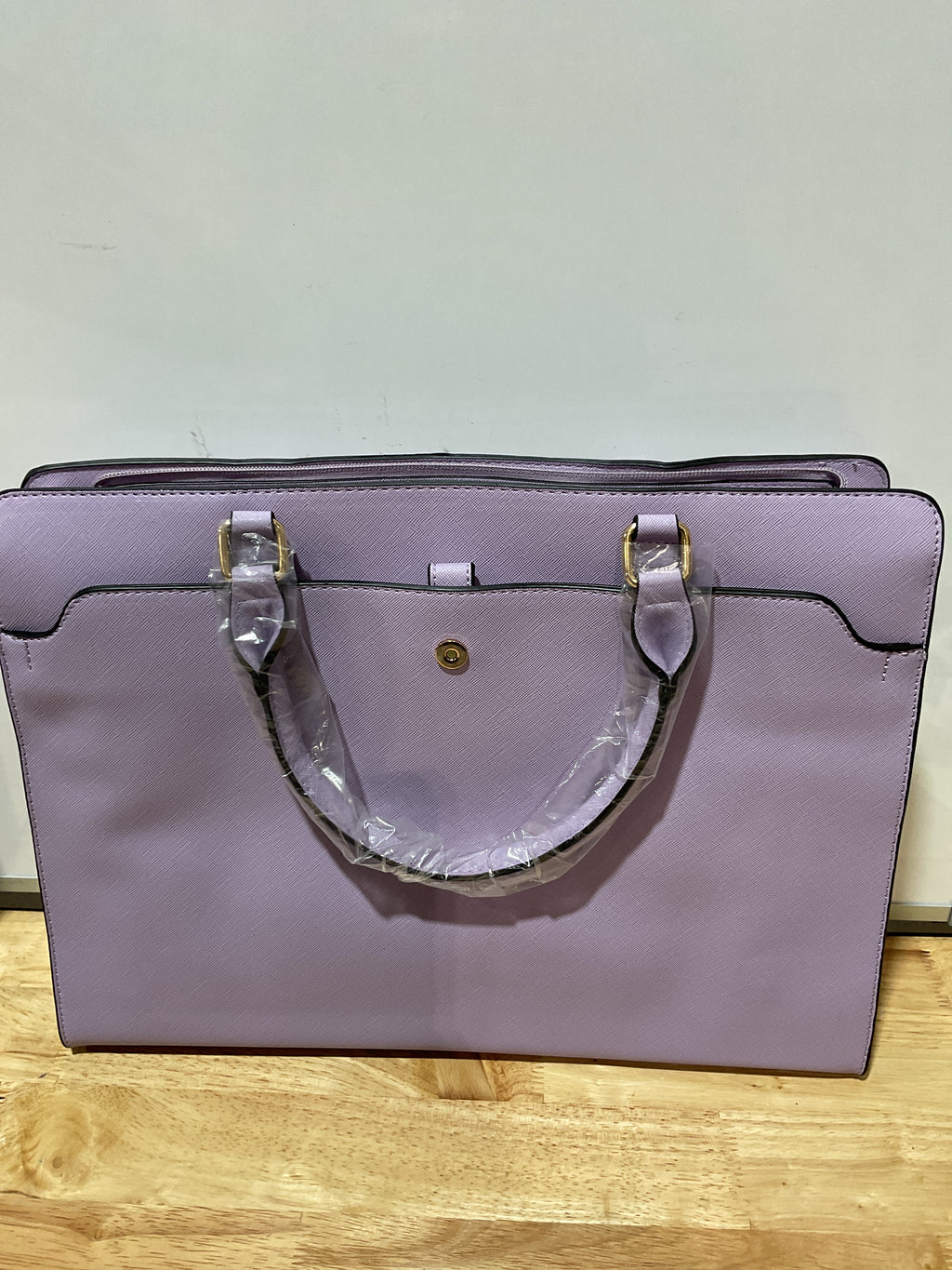 Bolso Tote YZAOLL 15.6" Cuero Vegano con Cartera Incluida — Morado