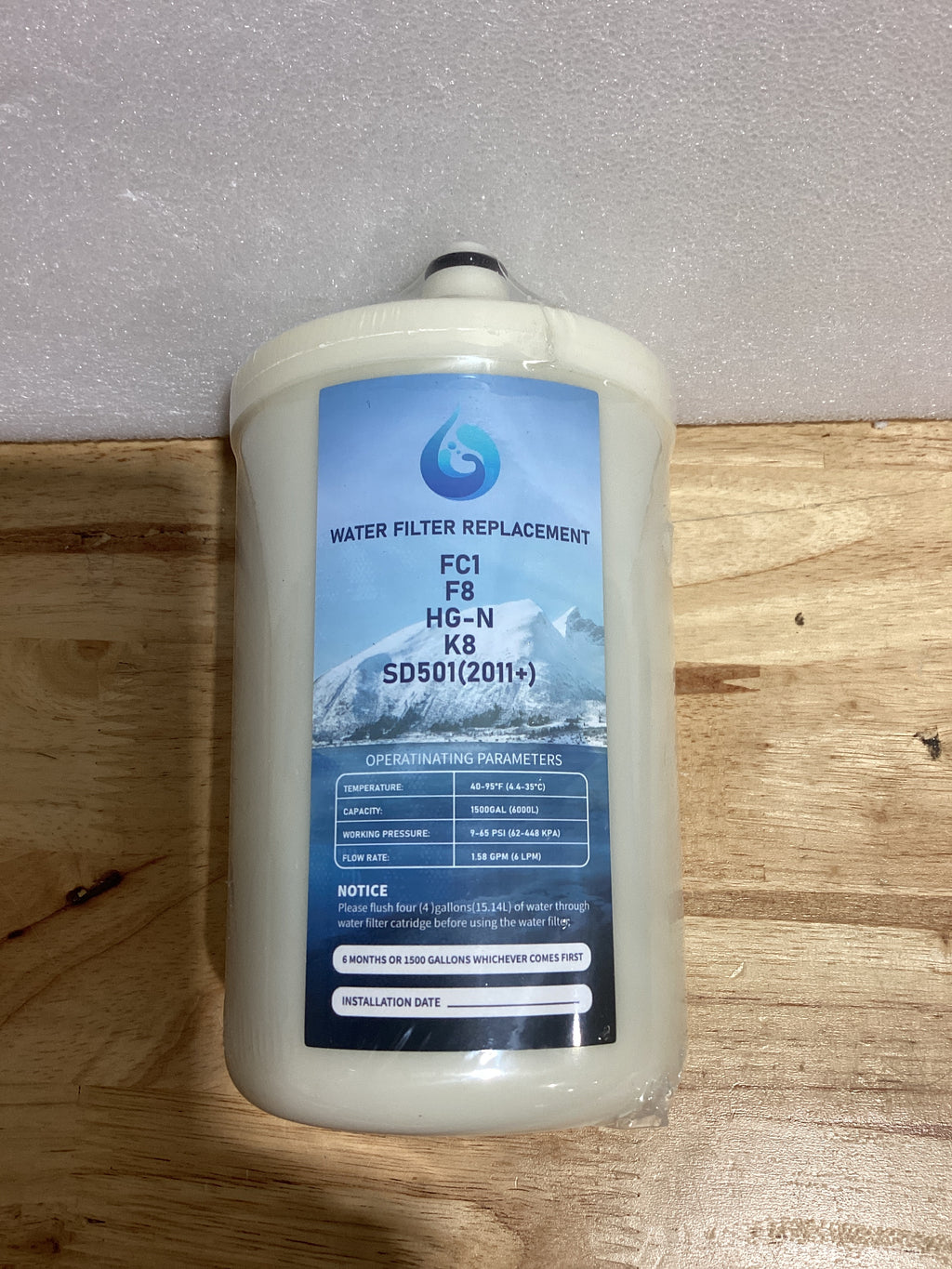 Filtro de Agua de Repuesto FC1 F8 HG-N | Compatible con Enagic Leveluk K8, SD501 (2011+) y JRIV | 1 Unidad