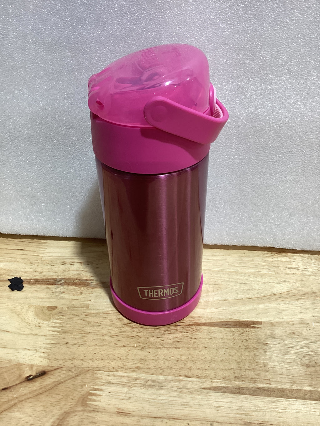 THERMOS FUNTAINER - Botella de agua con sorbete - 12 onzas - Botella de agua de acero inoxidable con aislamiento al vacío para niños con tapa, rosa