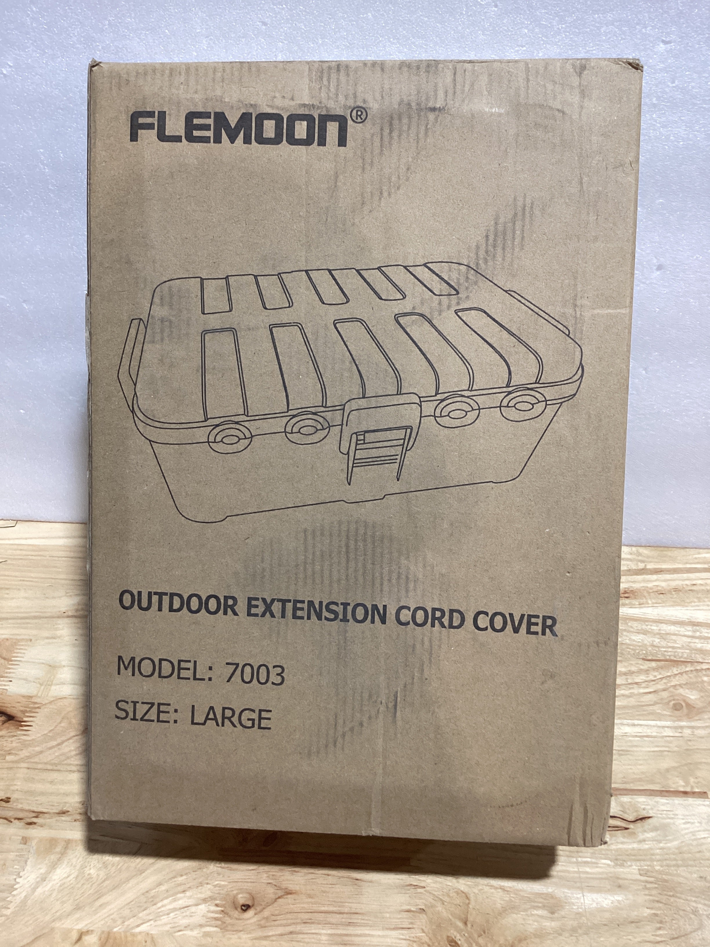 Flemoon Caja eléctrica grande para exteriores (12.5 x 8.5 x 5 pulgadas), caja de salida impermeable IP54 con 9 cables de extensión para exteriores, cubierta de seguridad resistente a la intemperie
