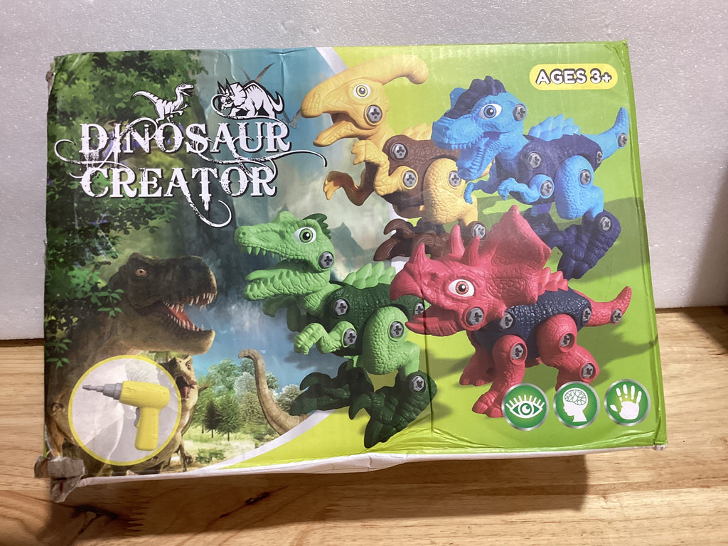 Juguetes de dinosaurio para niños de 3, 4, 5, 6, 7 años, juguetes desmontables con taladro eléctrico para niños, juguete educativo de construcción STEM, regalo ideal de cumpleaños, Navidad, Pascua