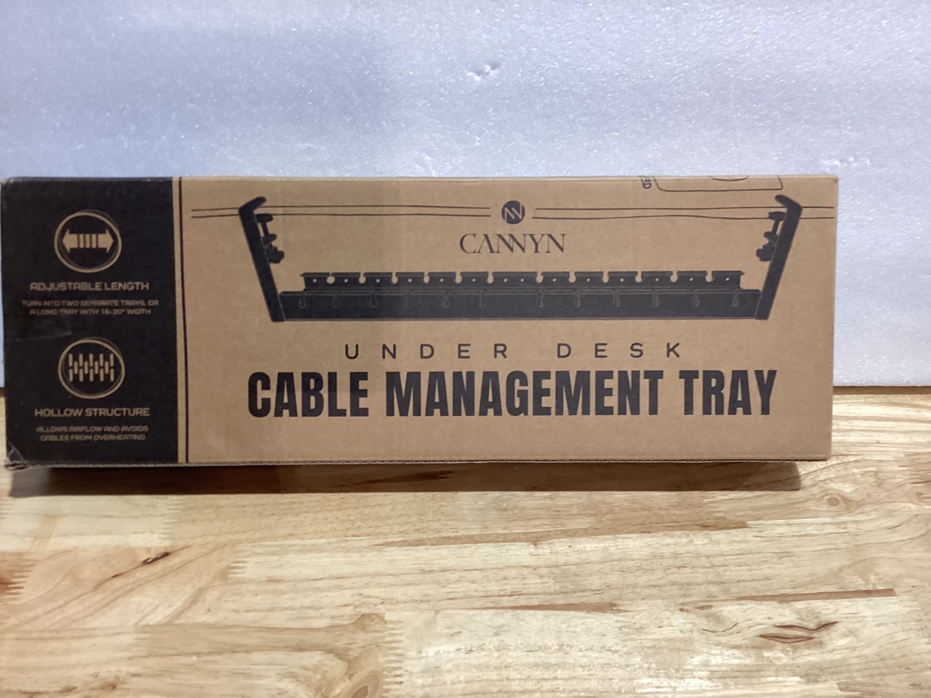 Bandeja Organizadora de Cables Bajo Escritorio – Sin Taladro | Extensible 16" a 31" | Acero Resistente | 38 Accesorios Incluidos | Color Negro