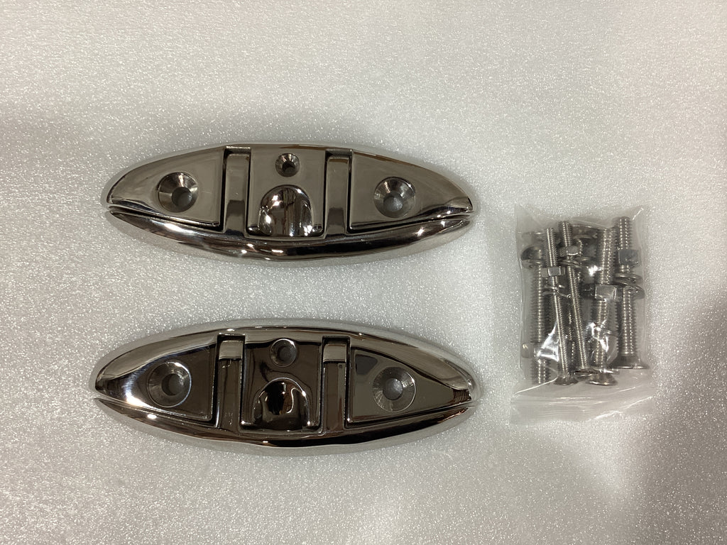 Jecoupoon Cleats Marinos Abatibles 6" Acero Inoxidable 316 — 2 pcs