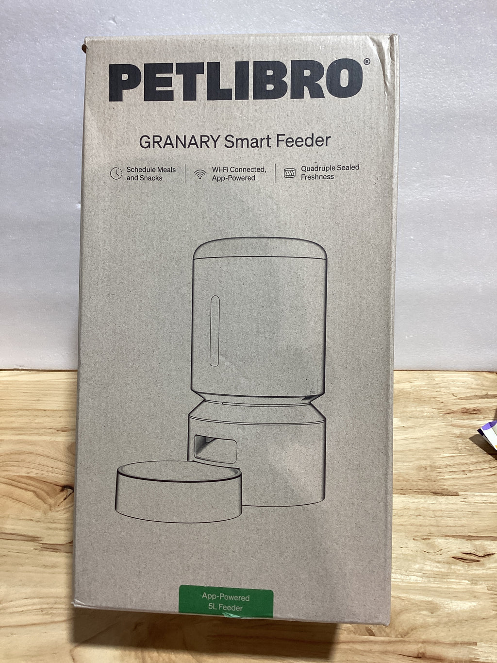 PETLIBRO Comedero Automático WiFi 5G para Gatos y Perros – Presenta Uso, No Afecta su Funcionamiento – 5L, Sensor de Comida Baja, Hasta 10 Comidas al Día, Negro