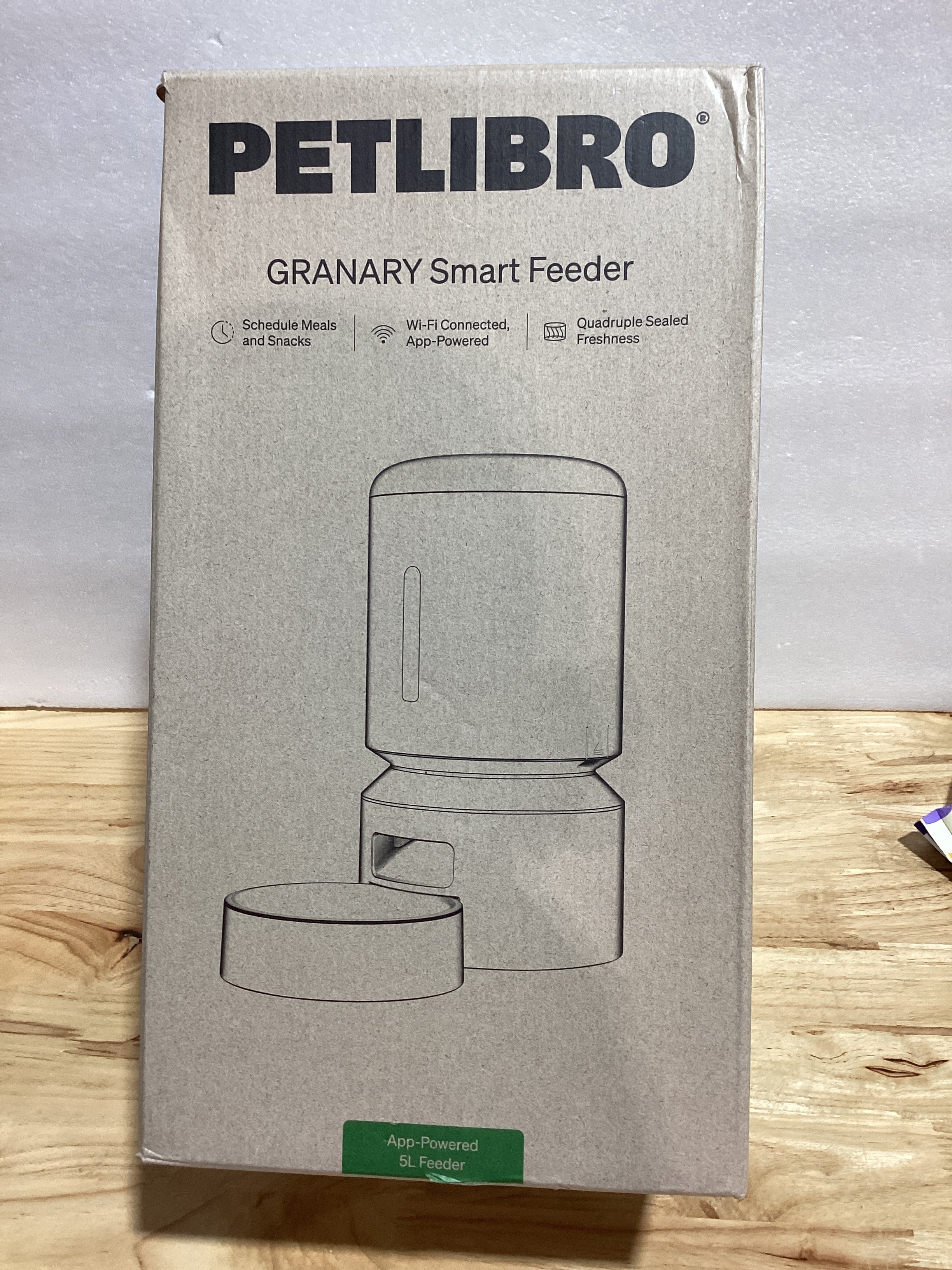 PETLIBRO Comedero Automático WiFi 5G para Gatos y Perros – Presenta Uso, No Afecta su Funcionamiento – 5L, Sensor de Comida Baja, Hasta 10 Comidas al Día, Negro