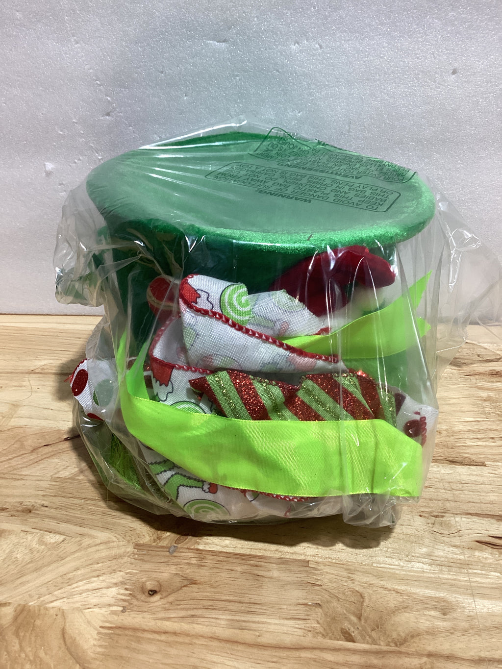 Lordaeron Sombrero Topper para Árbol de Navidad | Terciopelo Verde con Moño Largo | Decoración Navideña de Mesa y Hogar