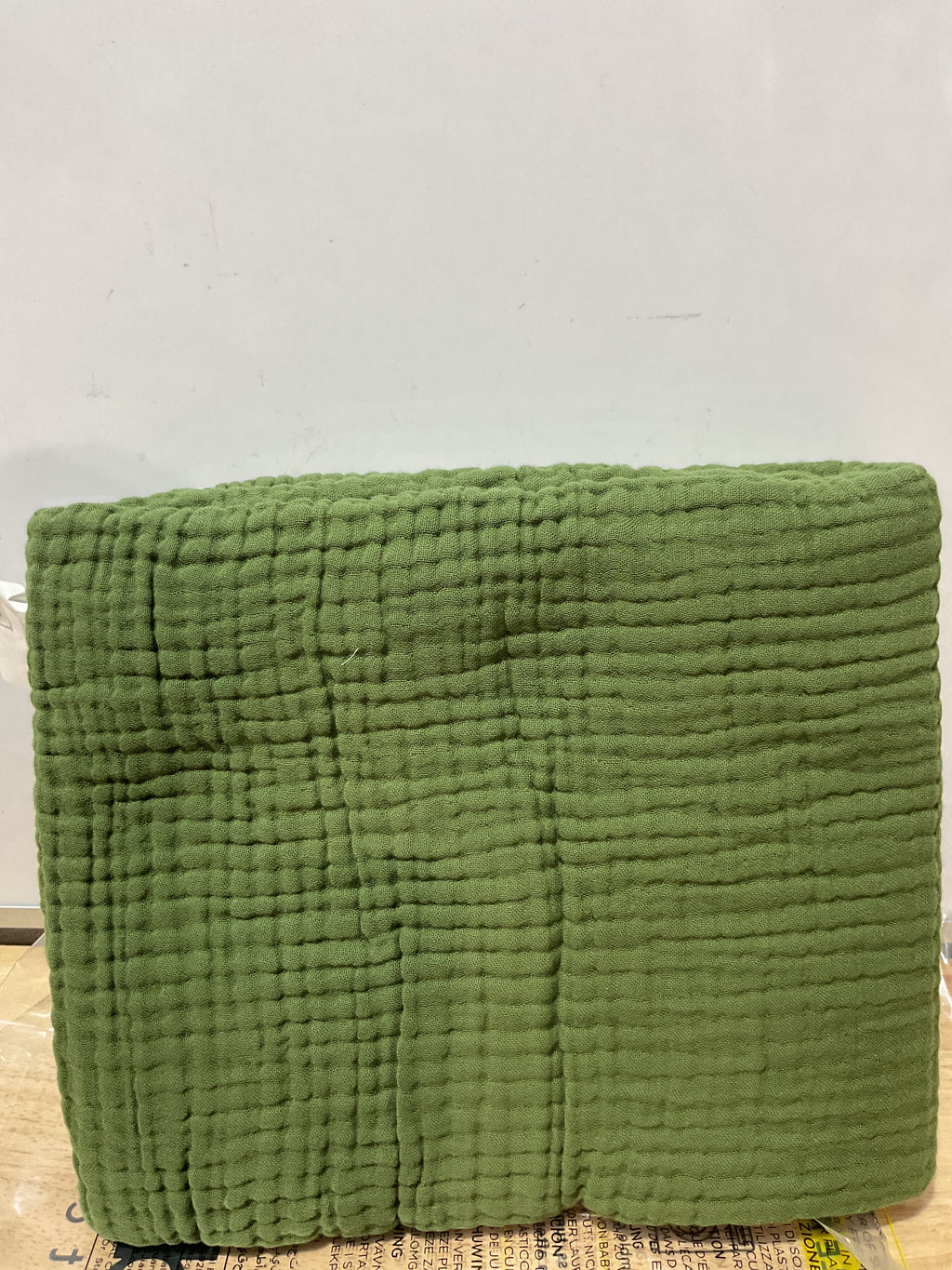 Manta Muslin de Algodón Bedsure 50x70" – 4 Capas, Transpirable, Verde Oliva