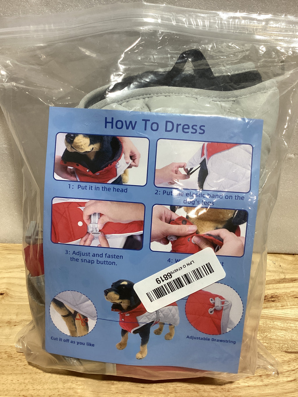 Abrigo Impermeable BECROWM para Perros — Reflectivo, Ajustable, Talla Grande, Rojo — Para Perros Pequeños, Medianos y Grandes