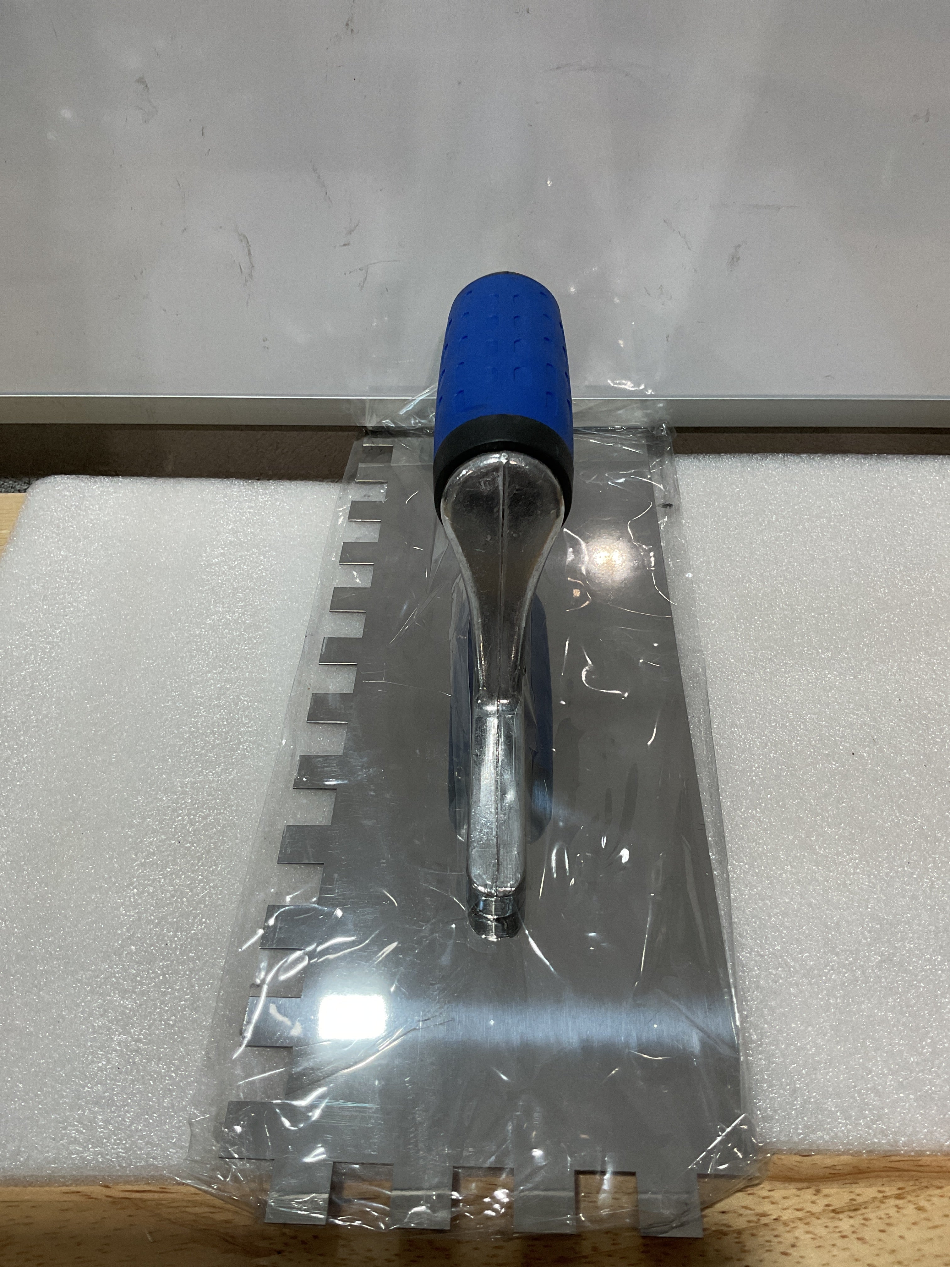 Paleta para azulejos de 0.4 x 0.4 pulgadas | La mejor paleta de muescas cuadradas de acero inoxidable | Herramienta de alisado dentado.