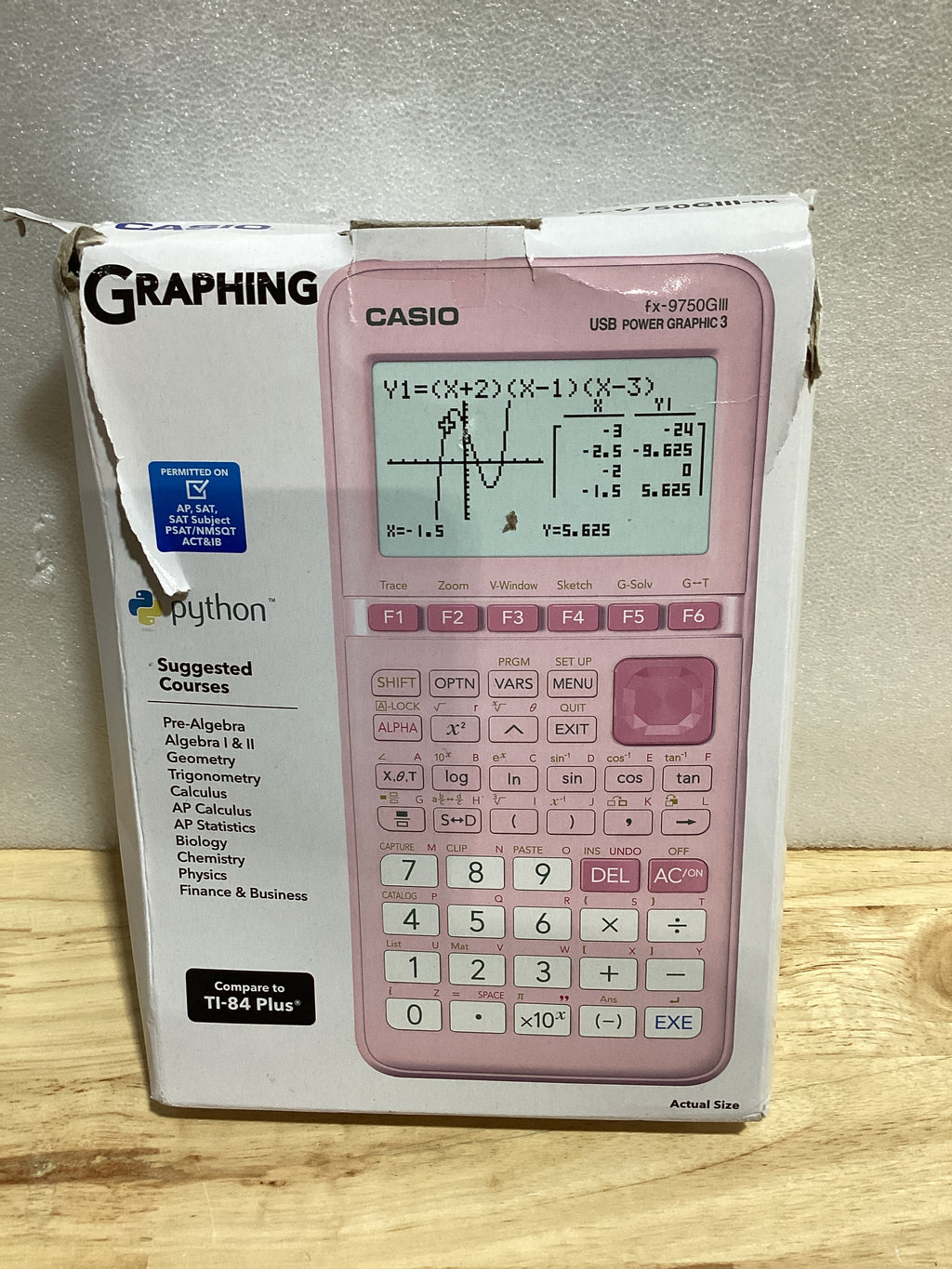 Casio fx-9750GIII – Calculadora Gráfica | Pantalla Natural | Programación Python | STEM y Exámenes | Rosa