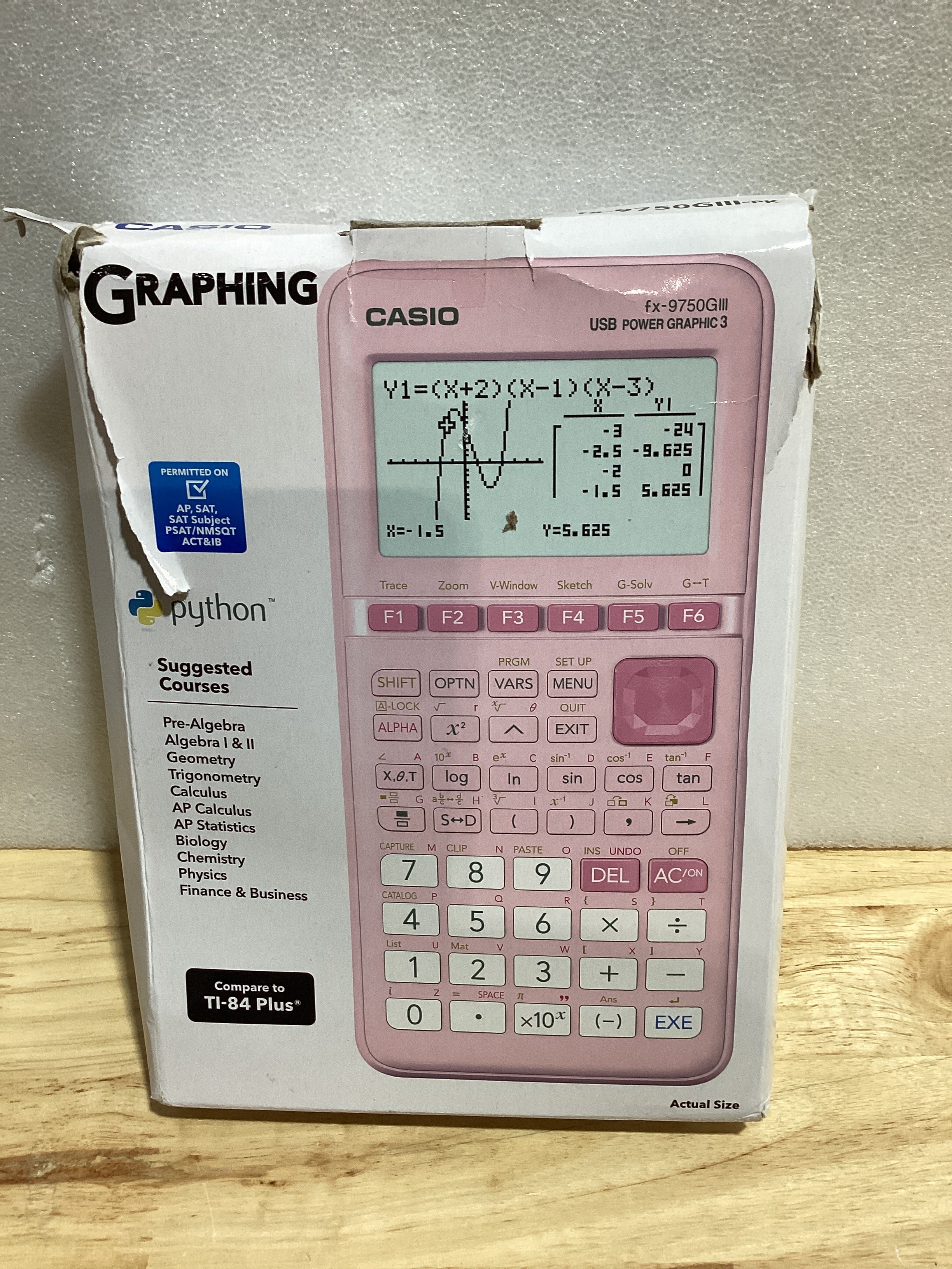 Casio fx-9750GIII – Calculadora Gráfica | Pantalla Natural | Programación Python | STEM y Exámenes | Rosa