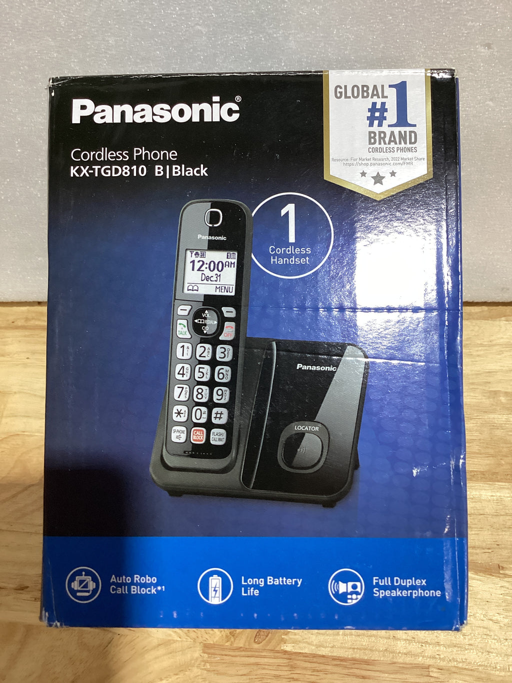 Teléfono Inalámbrico Panasonic KX-TGD810B | Bloqueo de Llamadas Avanzado | ID Bilingüe | Pantalla Alto Contraste | Negro