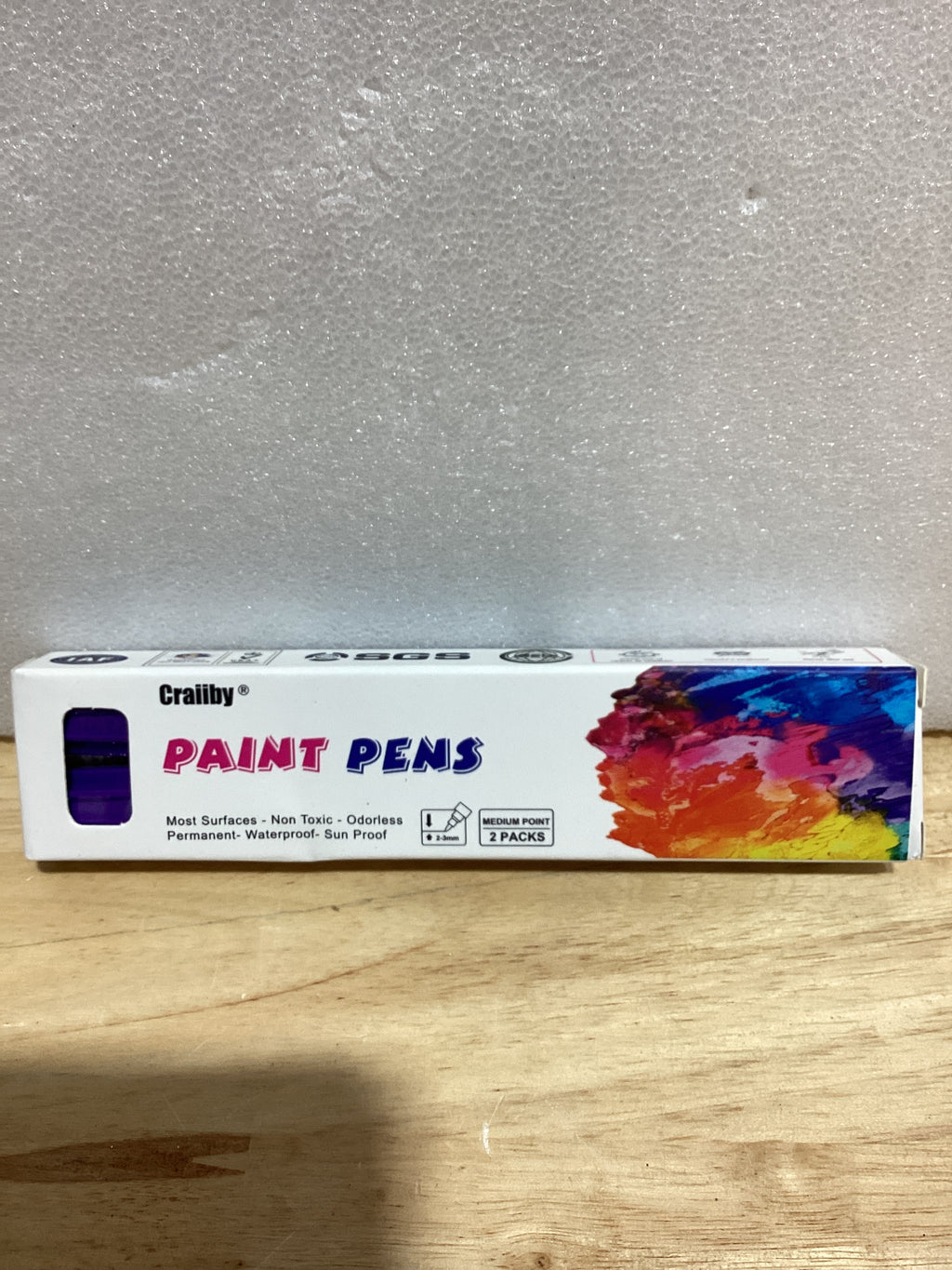 Marcadores de Pintura Morada al Óleo — Pack de 2, Impermeables, Secado Rápido, Permanentes para Manualidades