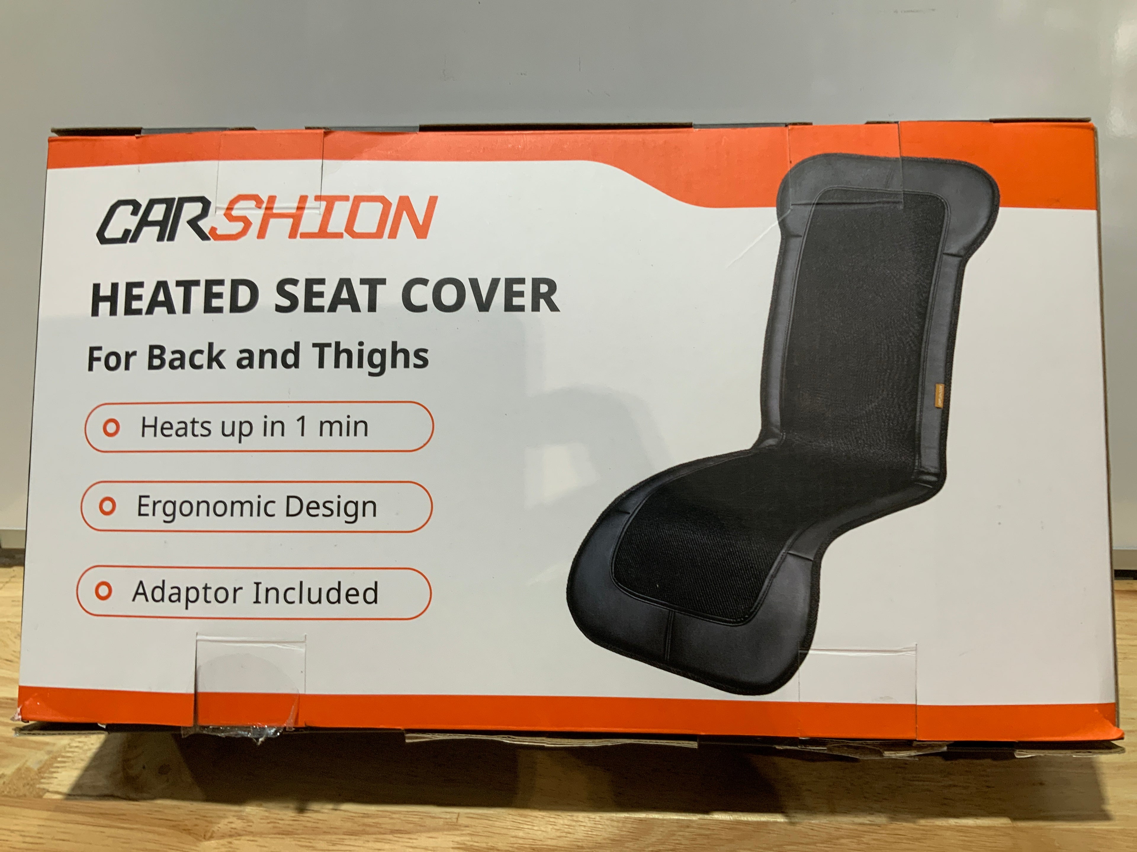 CARSHION 47.2-inch Long Seat Cushion with Heat for Back and Thighs