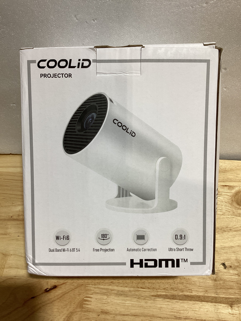 Mini Proyector Portátil 4K 1080P — WiFi 6, Bluetooth 5.4, Corrección Automática, Rotación 180°, Apps Integradas, Color Negro