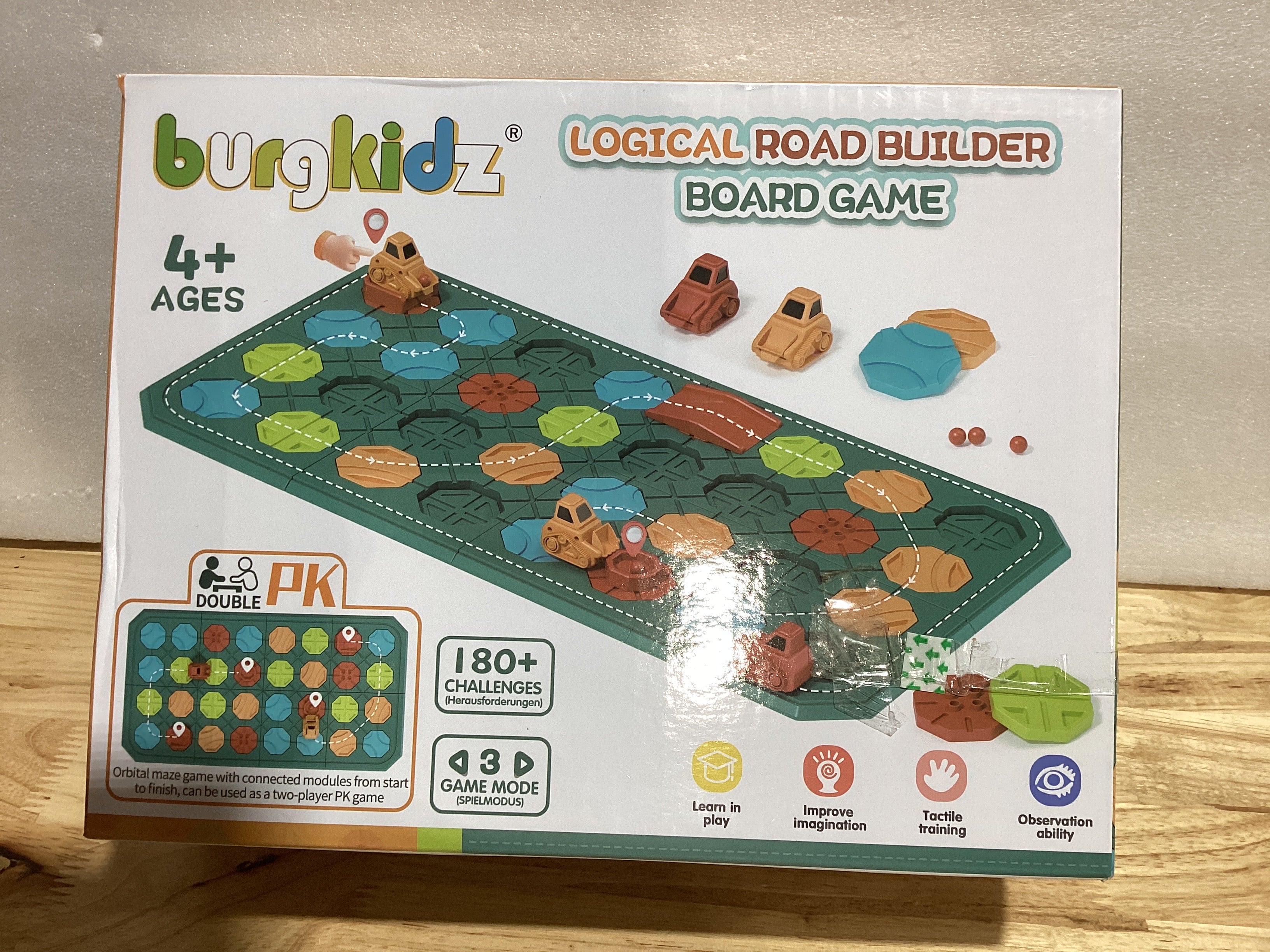 Juego de Mesa STEM Educativo Constructor de Caminos – 8 Tableros Super Grande, Rompecabezas Lógico Montessori para Niños 3-8 Años