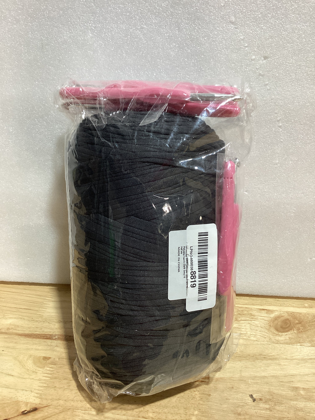 Hilo para Camiseta de Punto OMoiut 800g/228m — 100% Poliéster Elástico Gris Carbón | Incluye 16 Ganchos de Tejer