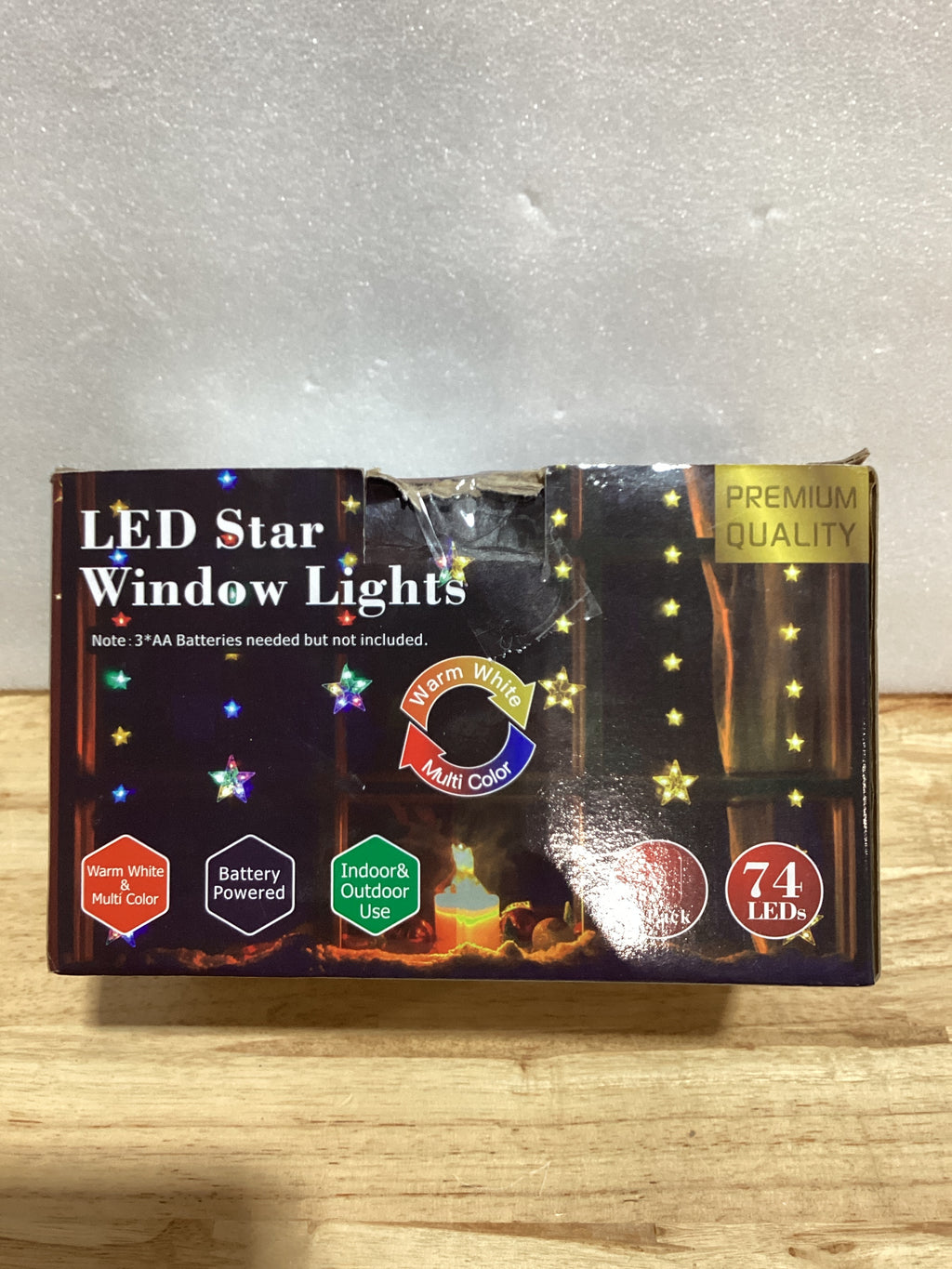 Luces Cortina de Estrellas Marchpower x46 a Batería – Blanco Cálido, 8 Modos, Timer, IP65 para Ventana y Decoración Navideña