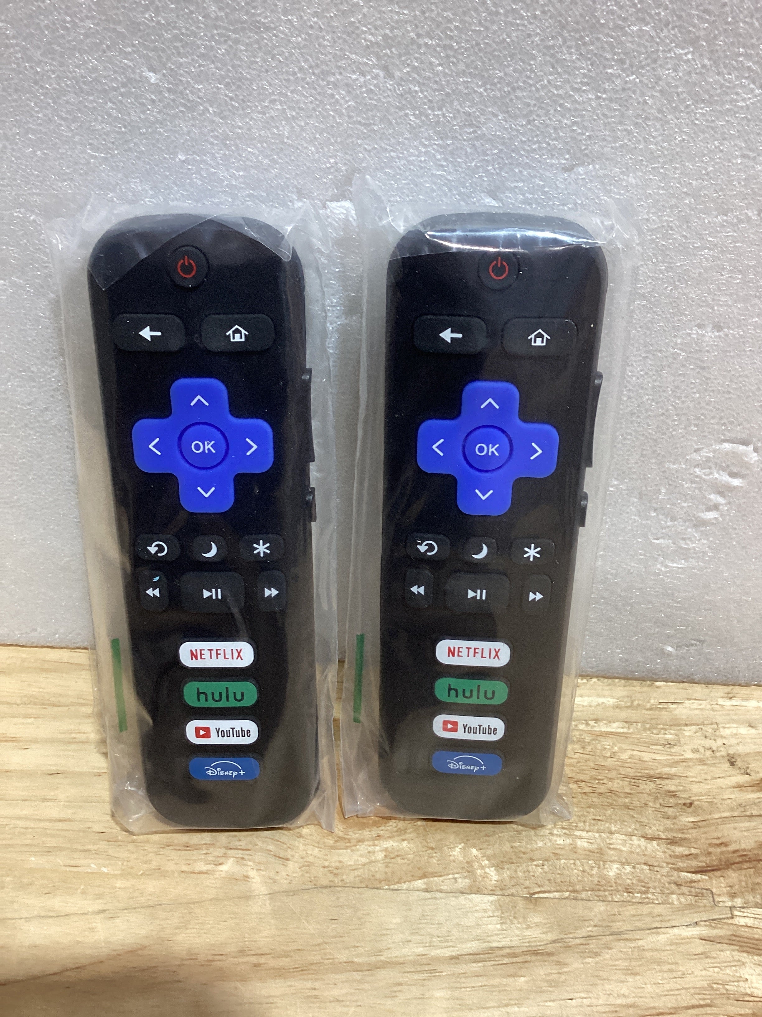 Paquete de 2 controles remotos de repuesto para Roku – TV, compatible con Roku Smart TV, controles remotos infrarrojos para TCL/Hisense/Sharp/Philips/Onn/Element/Insignia Roku-TV (no apto para stick