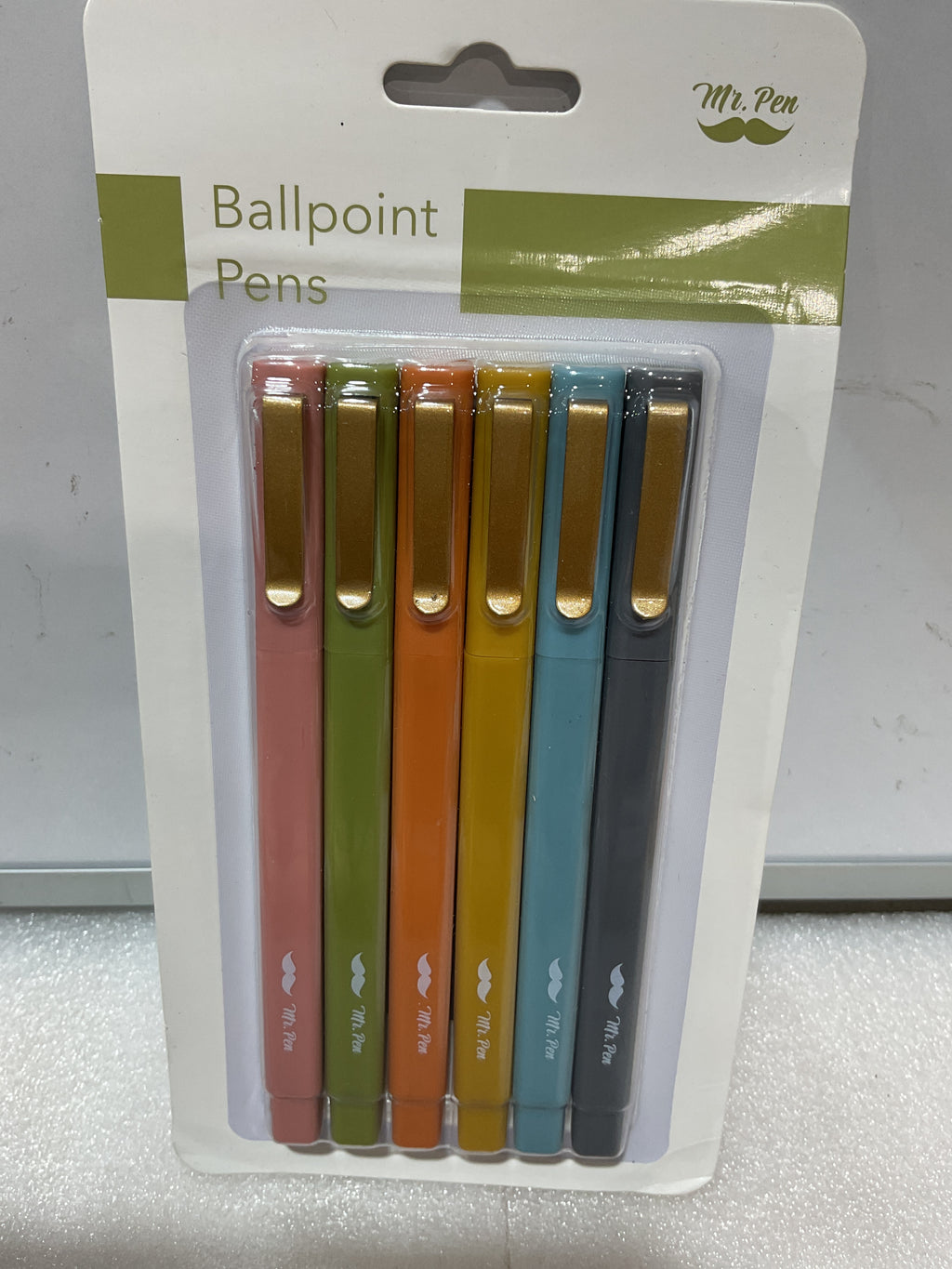 Mr. Pen Bolígrafos Estéticos Pack 6 — Tinta Negra Secado Rápido, Sin Mancha, Sin Sangrado, Punta Fina para Tomar Notas
