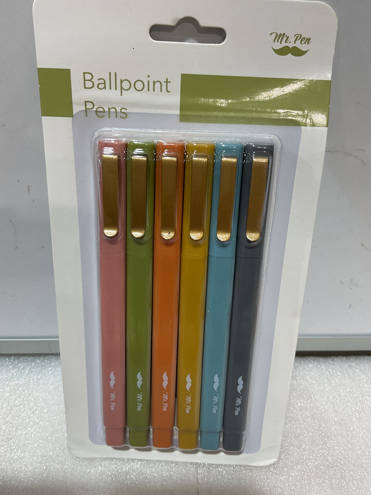 Mr. Pen Bolígrafos Estéticos Pack 6 — Tinta Negra Secado Rápido, Sin Mancha, Sin Sangrado, Punta Fina para Tomar Notas