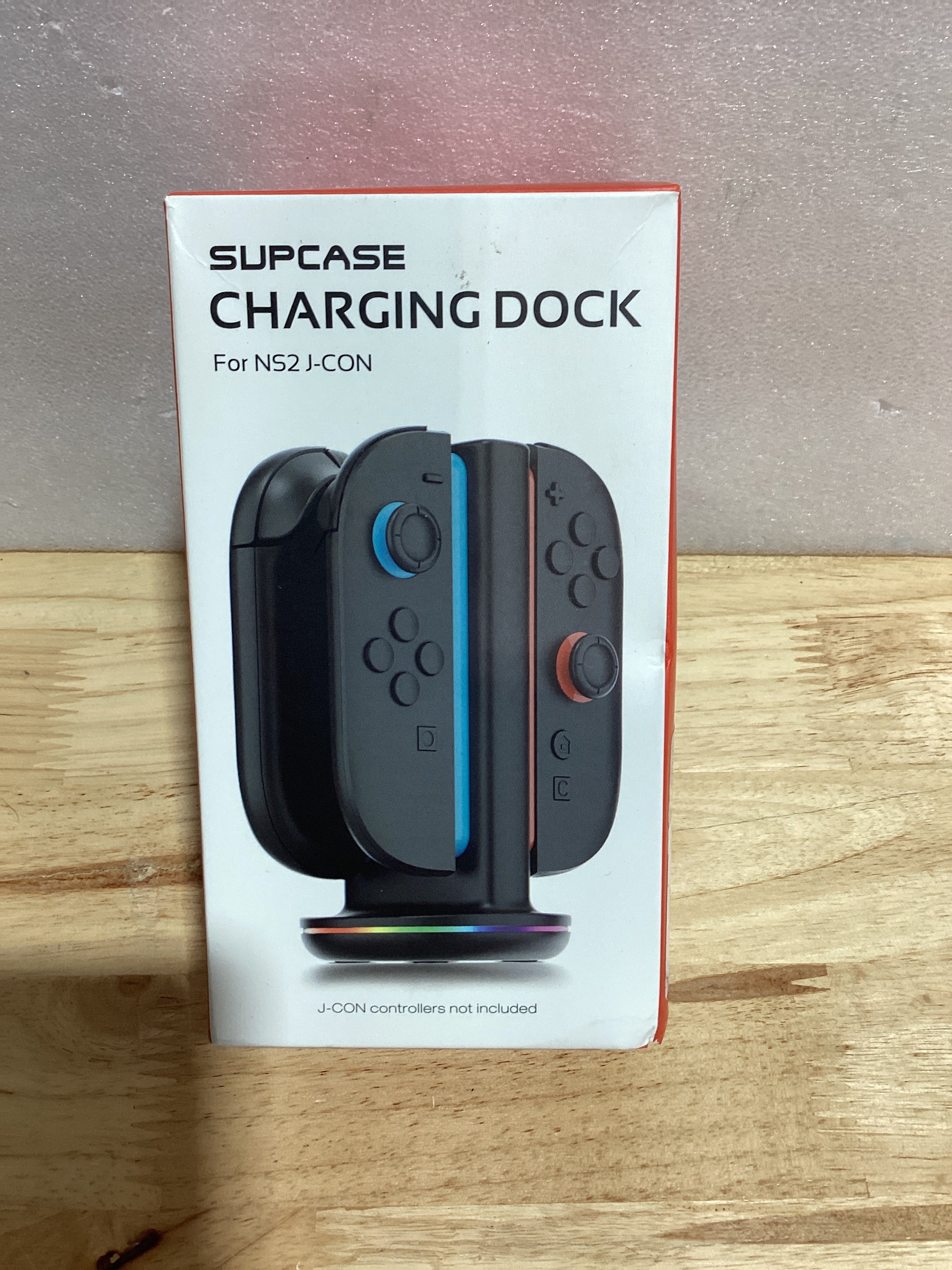 Base Cargadora SUPCASE para Joy Con Nintendo Switch 2 – Carga Doble, 9 Modos de Luz, Magnética | Negro