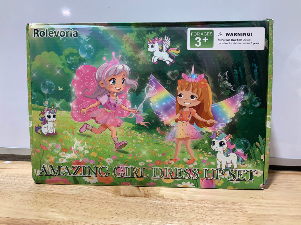 Disfraz de princesa de unicornio y hada para niñas, conjunto de tutú con alas, zapatos, joyas y diadema, juguetes de hadas para niñas de 3, 4 y 5 años, regalo de cumpleaños de Navidad y arcoíris. 