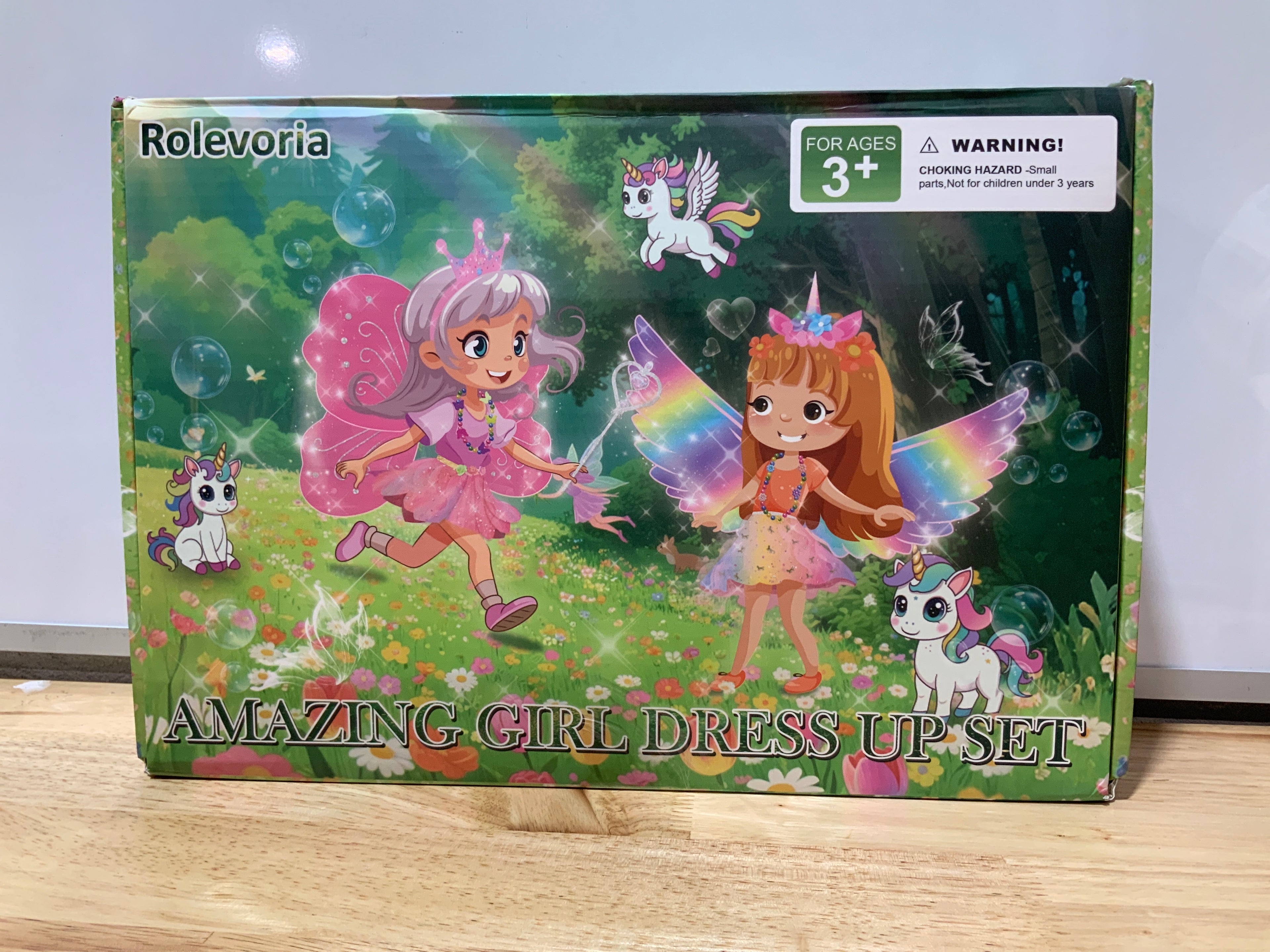 Disfraz de princesa de unicornio y hada para niñas, conjunto de tutú con alas, zapatos, joyas y diadema, juguetes de hadas para niñas de 3, 4 y 5 años, regalo de cumpleaños de Navidad y arcoíris. 